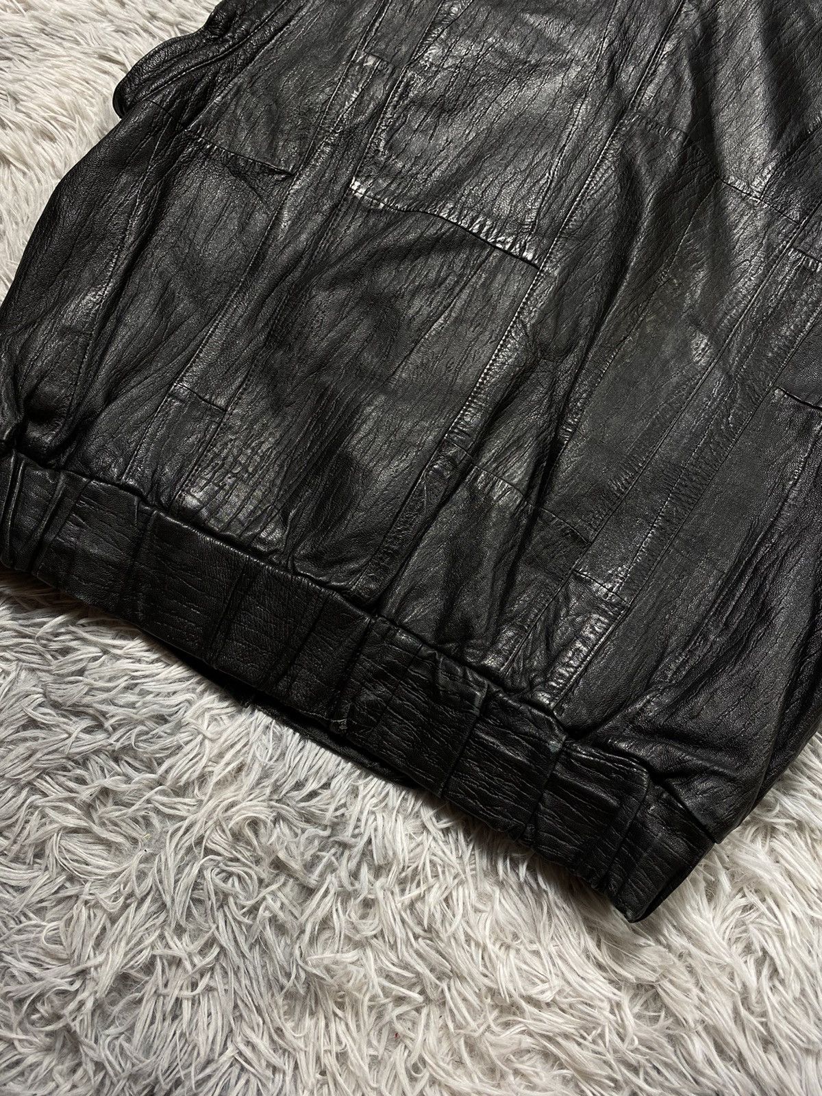 Genuine Leather Disstresed Vintage Black Sleeveless Jacket 36 Japanese Brand Size 36R - 9 Thumbnail