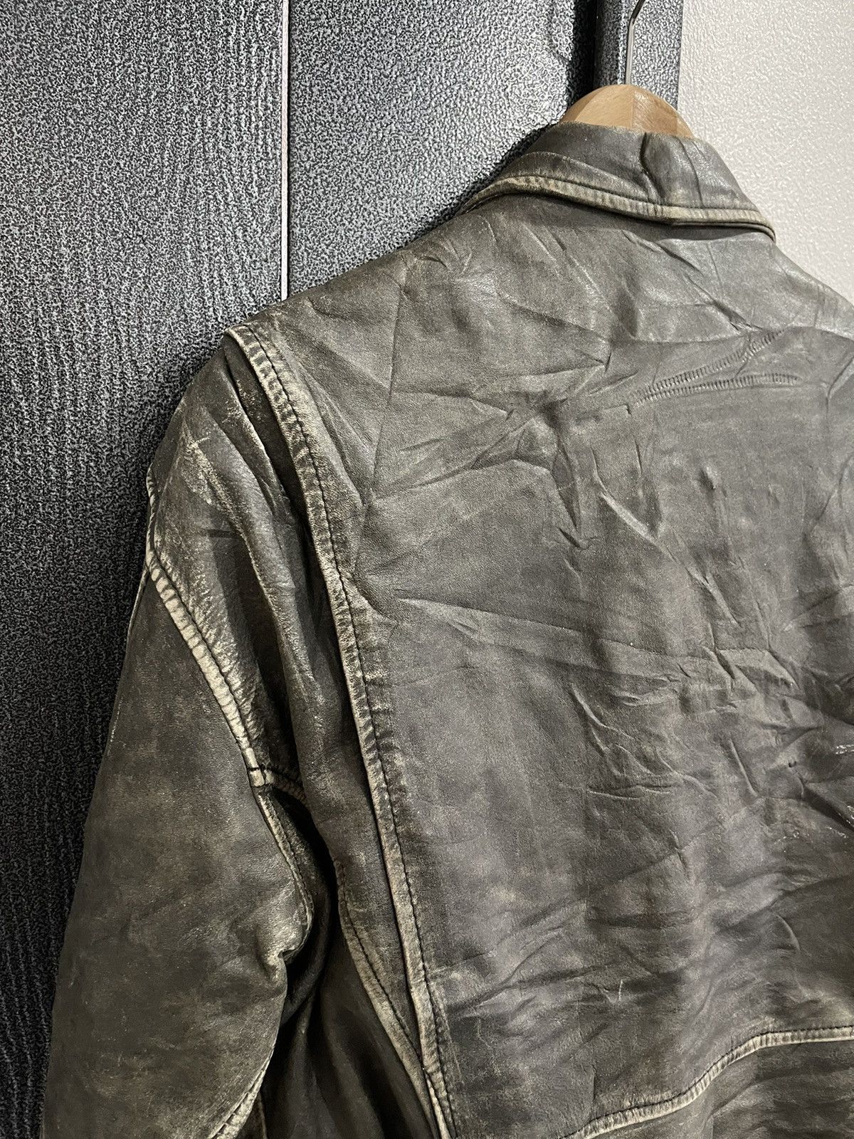 Japanese Brand Vintage On Time Real Leather Jacket Size US M / EU 48-50 / 2 - 6 Thumbnail