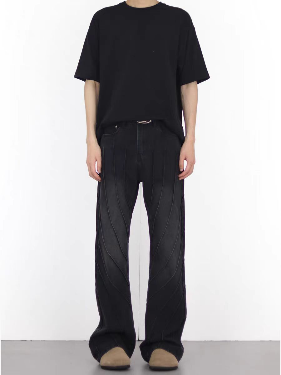 Japanese Brand × Jean Vintage micro flare washed straight leg jeans Size US 30 / EU 46 - 4 Thumbnail