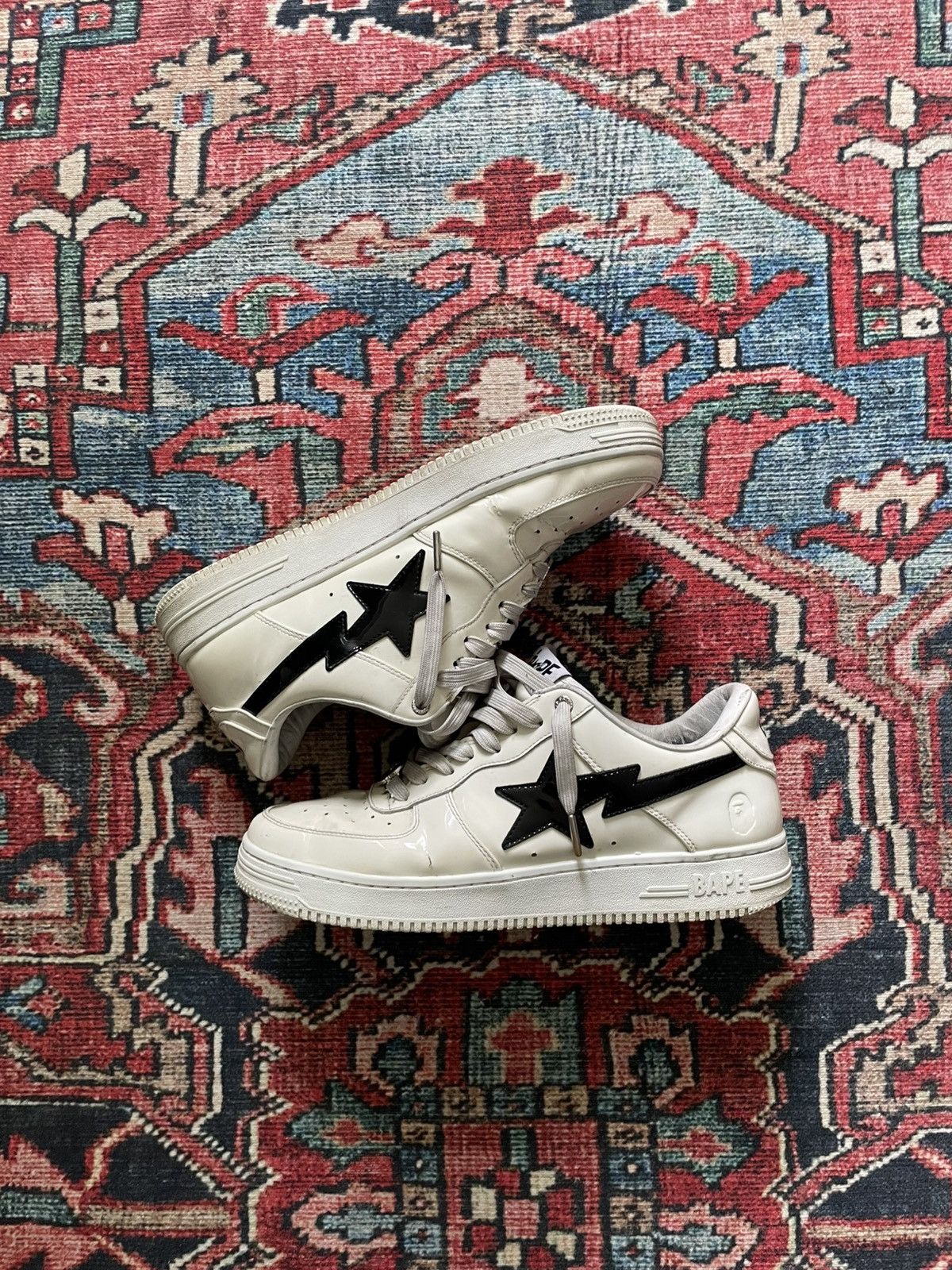 Bape Patent Leather Bapesta Size US 11 / EU 44 - 1 Thumbnail