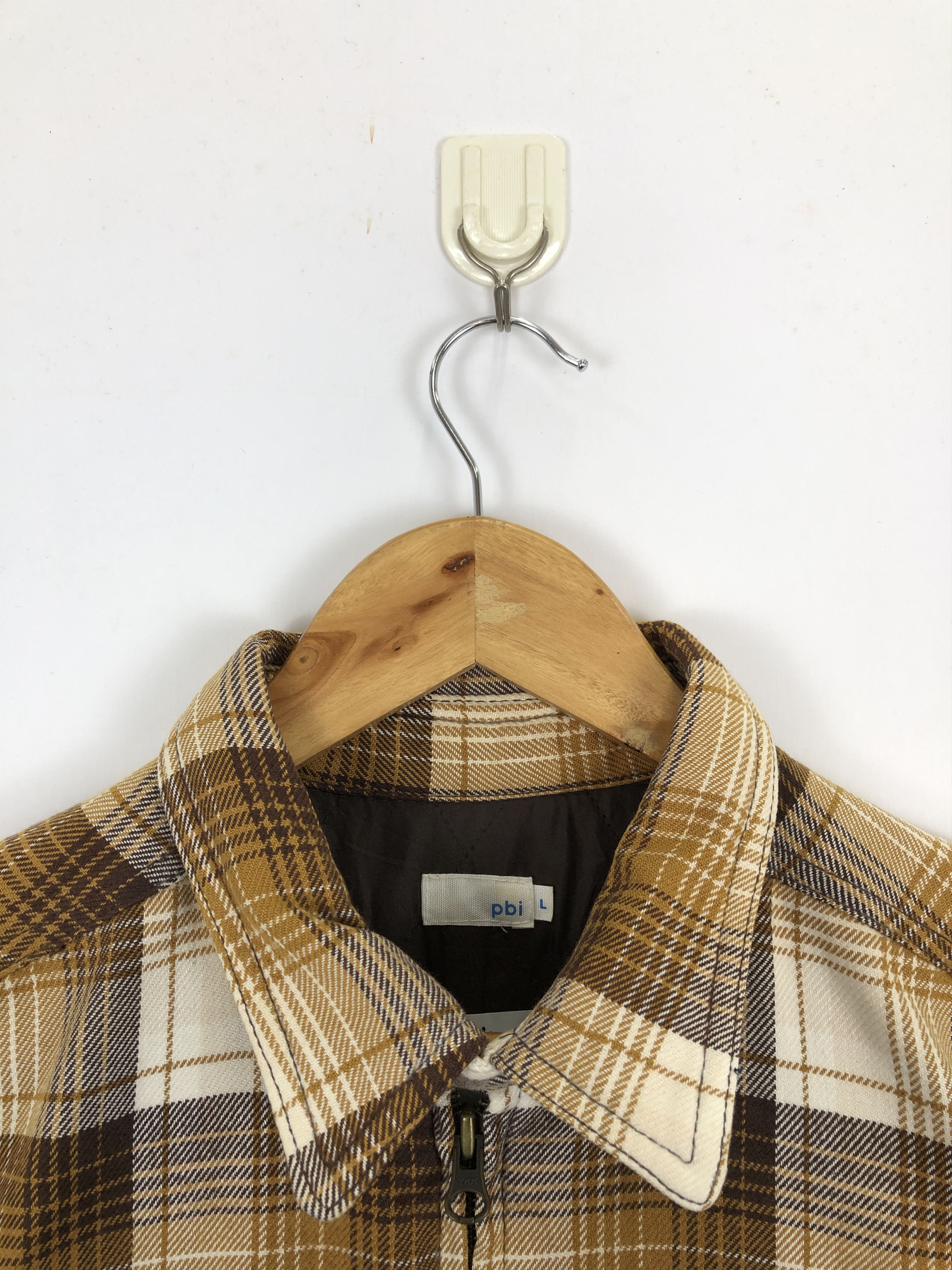 Japanese Brand × Vintage Vintage 80s Japanese Brand Shadow Plaid Flannel Jacket J1694 Size US L / EU 52-54 / 3 - 9 Thumbnail
