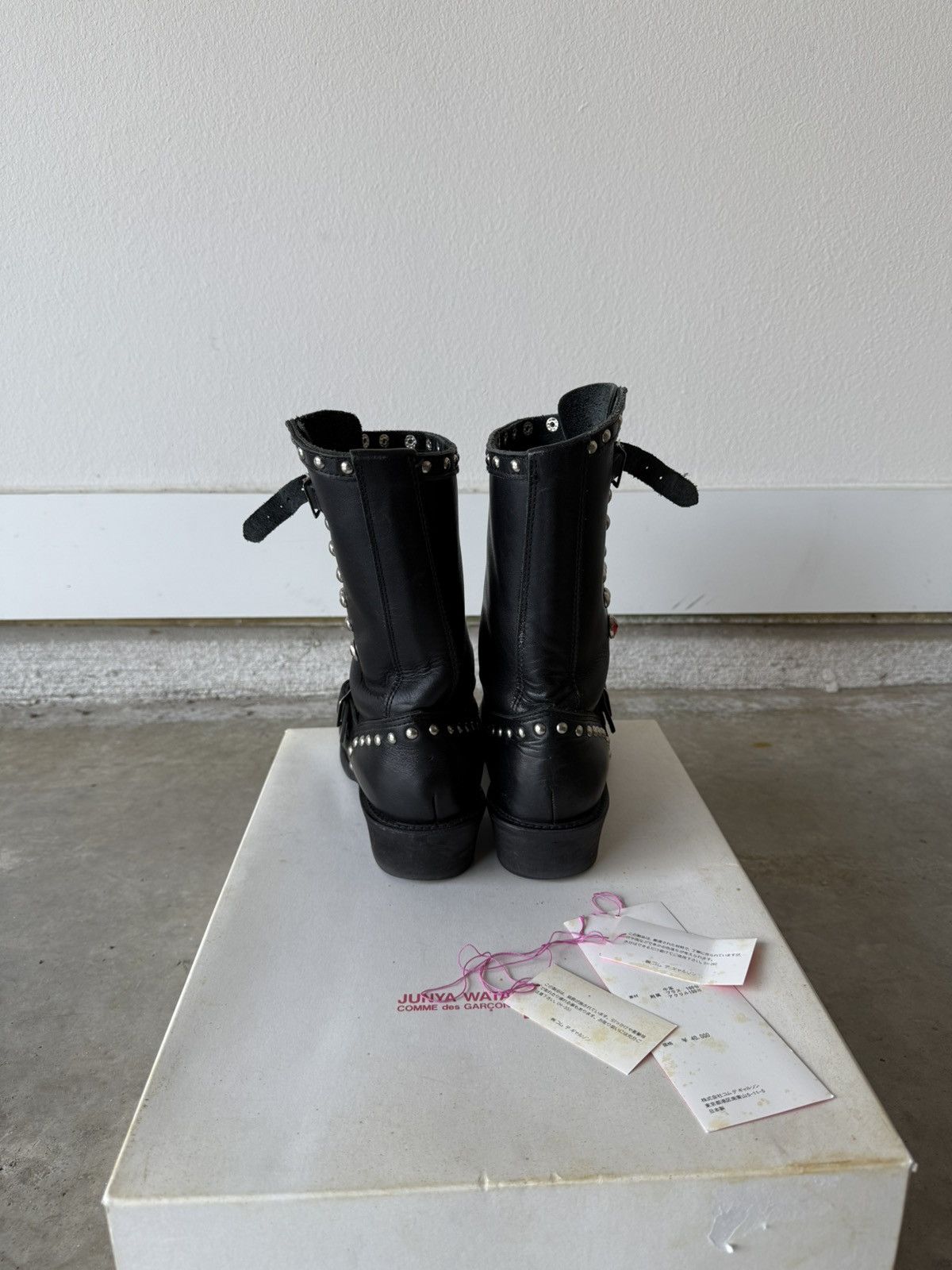 Junya Watanabe Junya Watanabe AW2002 Studded Engineer Gem Stone Boots Size US 8.5 / EU 41-42 - 6 Thumbnail