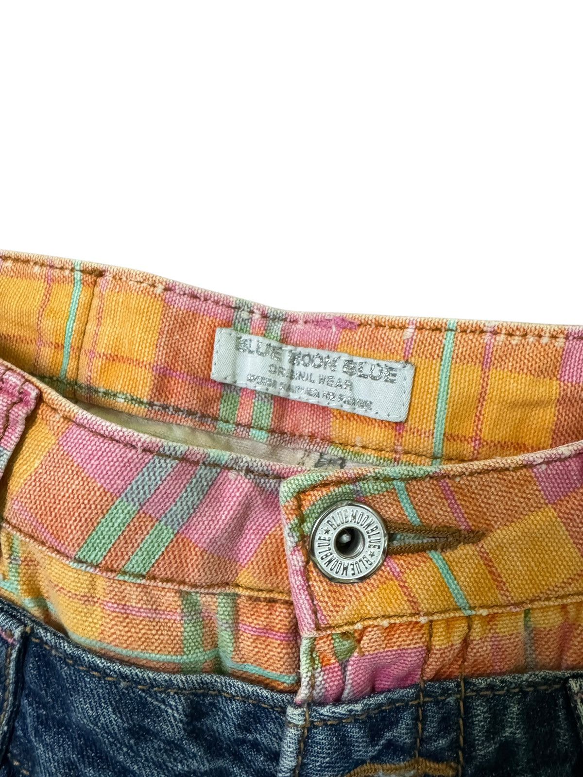 Hysteric Glamour BLUE MOON BLUE DOUBLE WAIST COLOURFUL EMBROIDERY DENIM Size US 29 - 10 Thumbnail