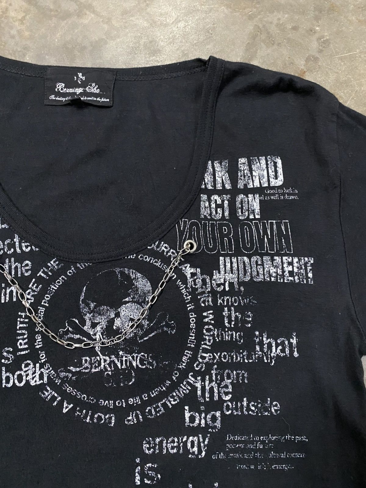 If Six Was Nine × Japanese Brand Japan Berning Sho Skull Bones Poem T 🔥 Size US M / EU 48-50 / 2 - 4 Thumbnail
