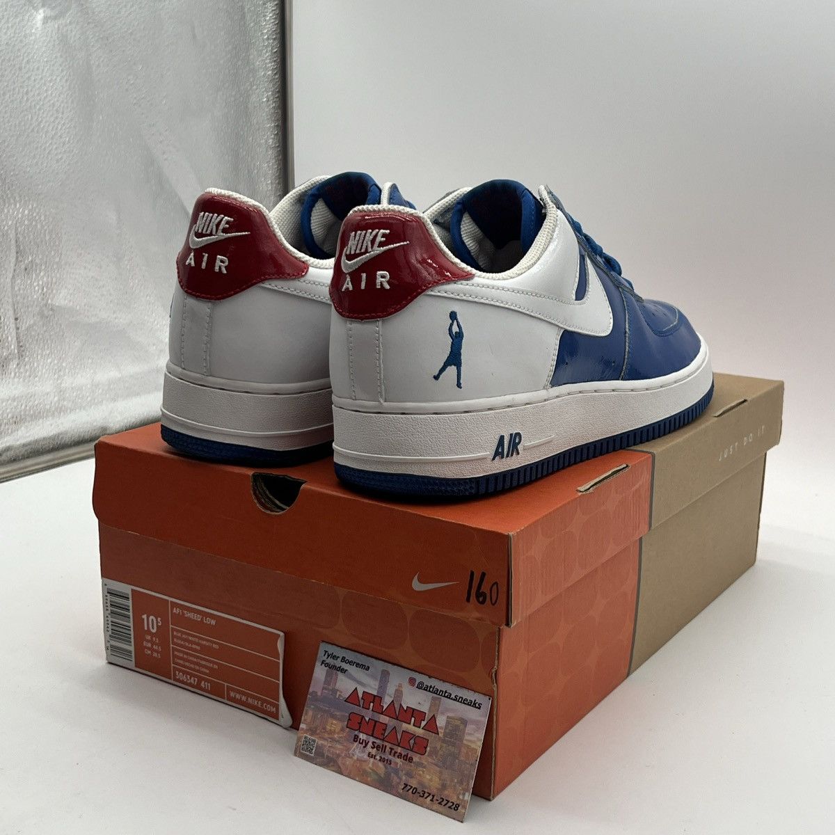 Nike Air Force 1 sheed low blue jay Size US 10.5 / EU 43-44 - 5 Thumbnail