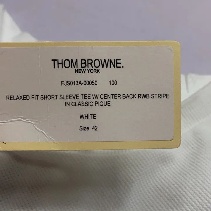 Thom Browne Thom Browne White Short Sleeve T-Shirt -2507 Size L / US 10 / IT 46 - 4 Thumbnail