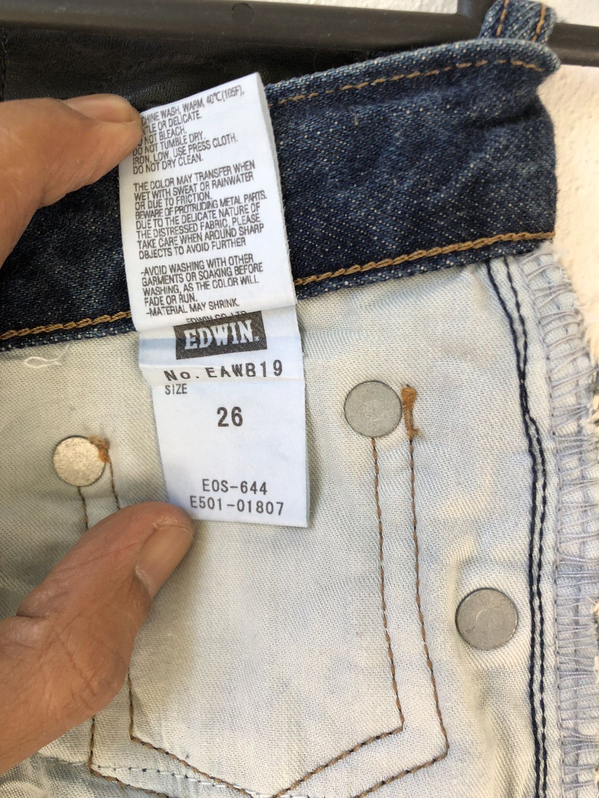 Edwin Vintage Edwin Rachel Distressed Selvedge Denim Jeans Size US 28 / EU 44 - 19 Thumbnail