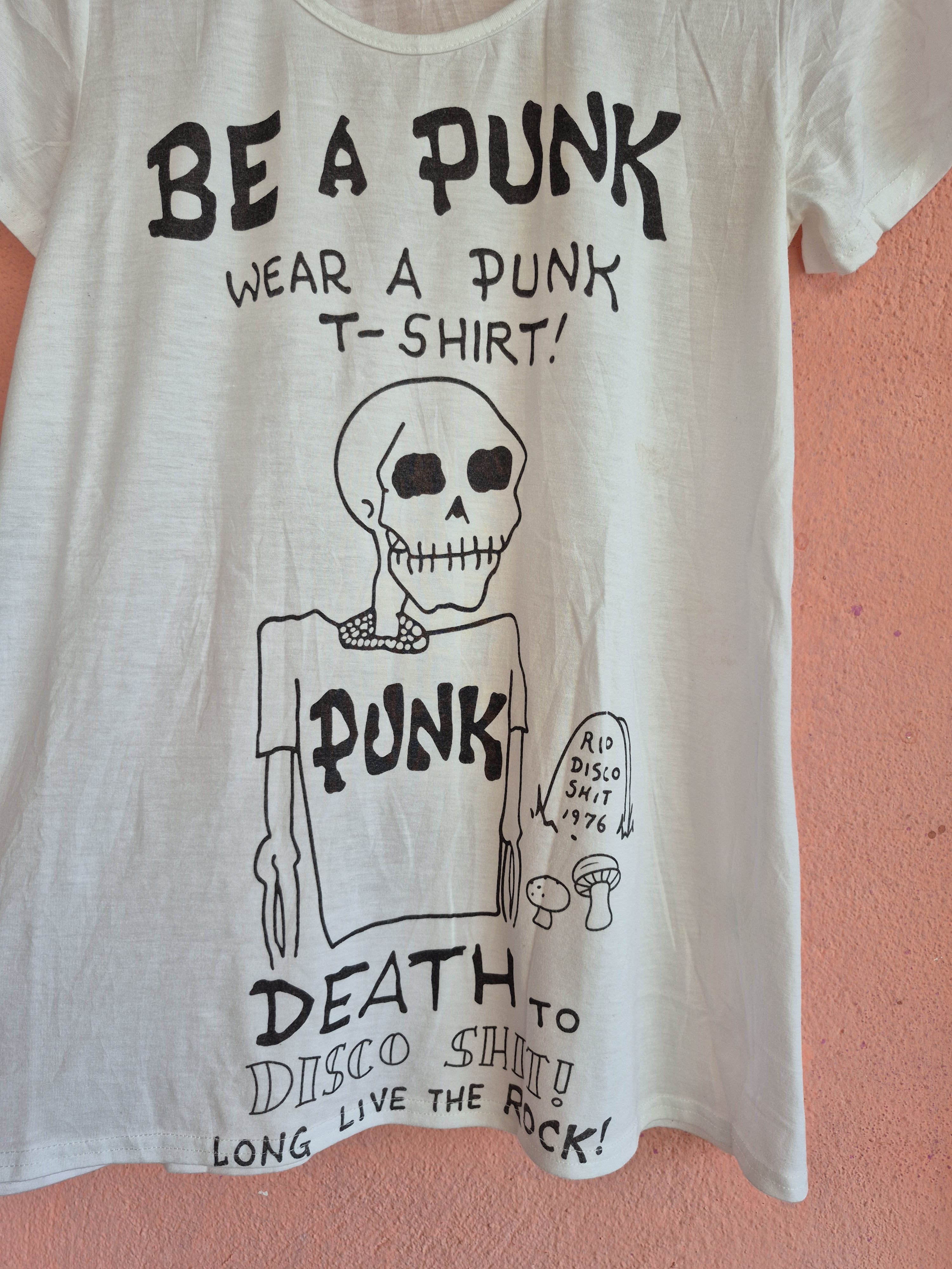 Japanese Brand 🔥 Be A Punk Rip Disco Shit Tee Size M / US 6-8 / IT 42-44 - 2 Thumbnail