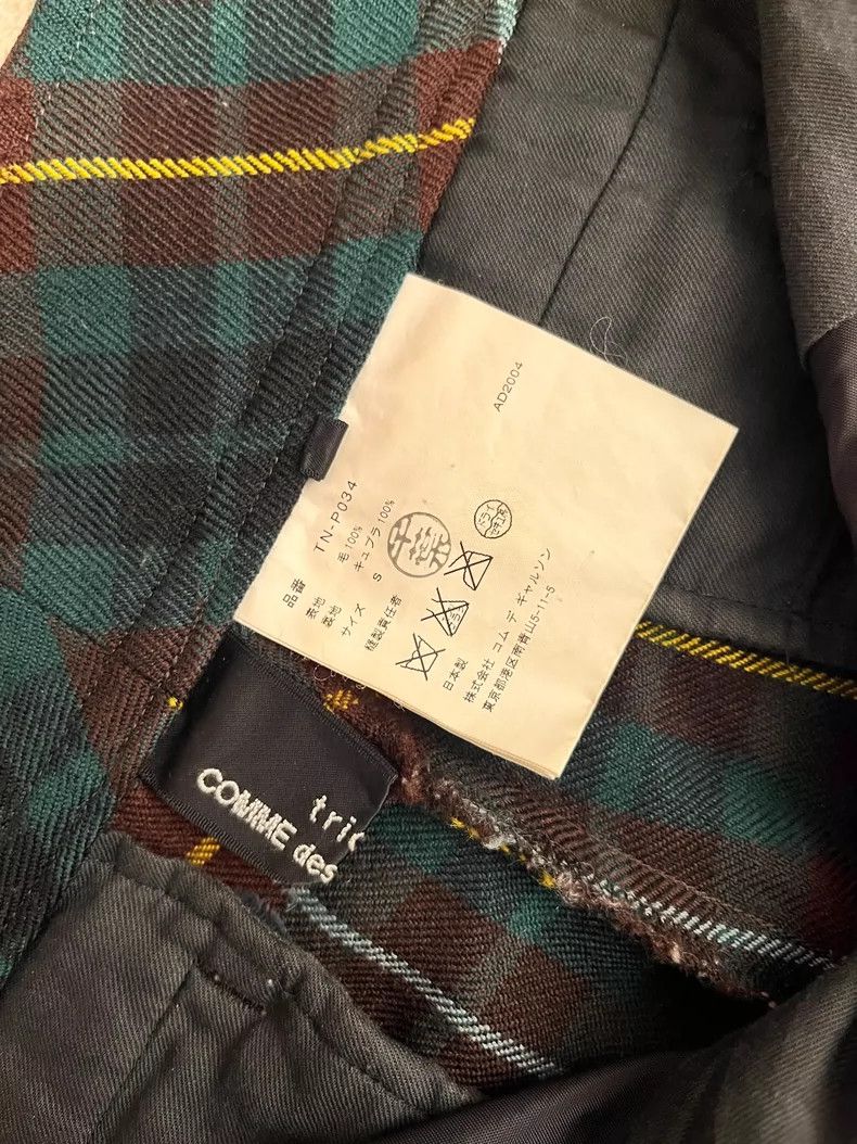 Comme des Garcons Comme Des Garcons size S Dark green checked wool wide-leg Size 24" / US 00 / IT 34 - 4 Thumbnail