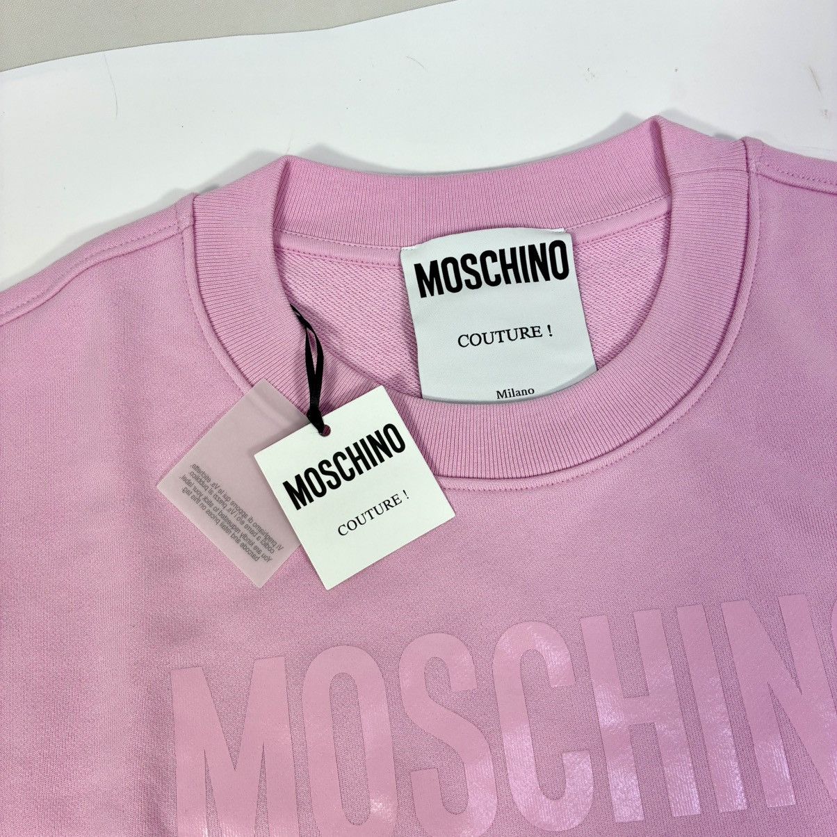 Moschino Moschino Couture Logo Double Question Mark Sweatshirt Pink 8 Size M / US 6-8 / IT 42-44 - 12 Thumbnail
