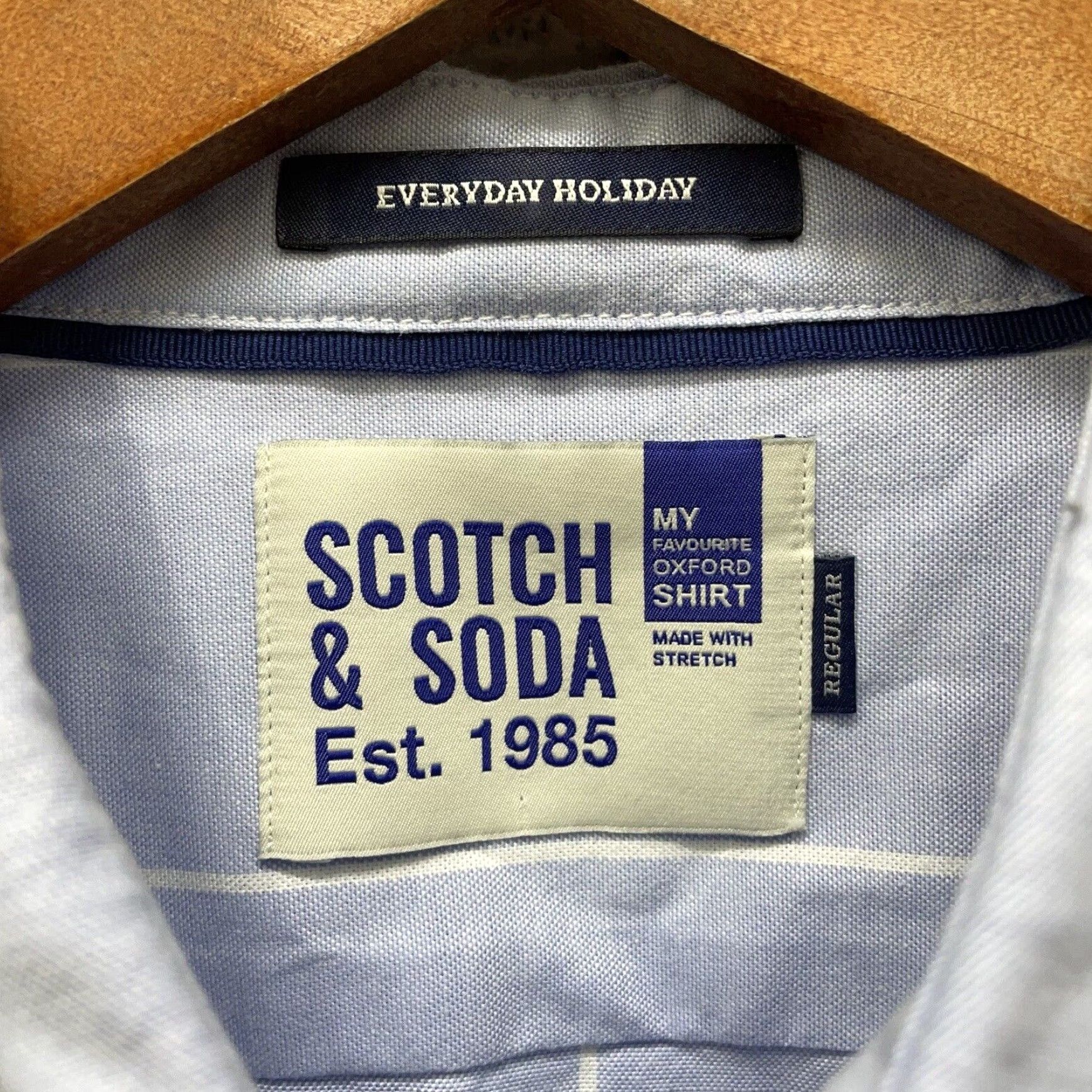 Scotch & Soda Scotch & Soda Blue Long Sleeve Button Down Oxford Shirt Mens L Size US L / EU 52-54 / 3 - 4 Thumbnail