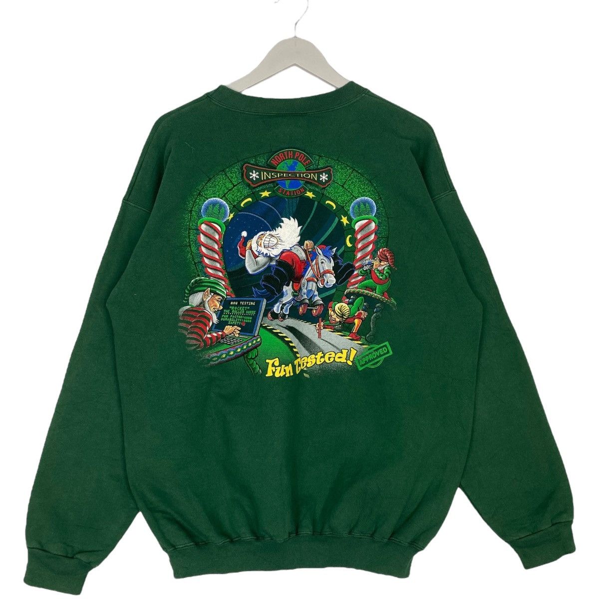 Other Vintage Hanes Republic Graphic Crewneck Sweatshirt Green Size US L / EU 52-54 / 3 - 6 Thumbnail