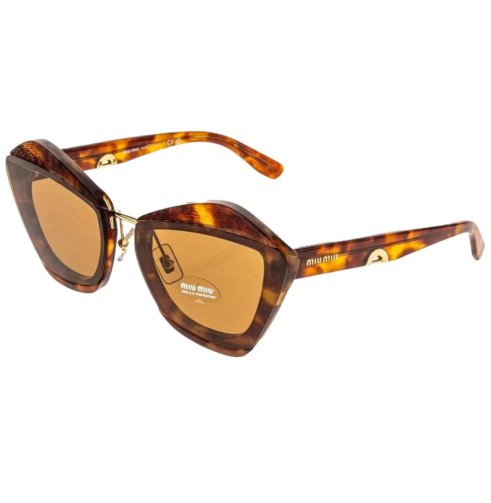 Miu Miu MIU MIU CHARM MU01XS Honey Luxury Fashion Sunglasses 01X Size ONE SIZE - 7 Thumbnail