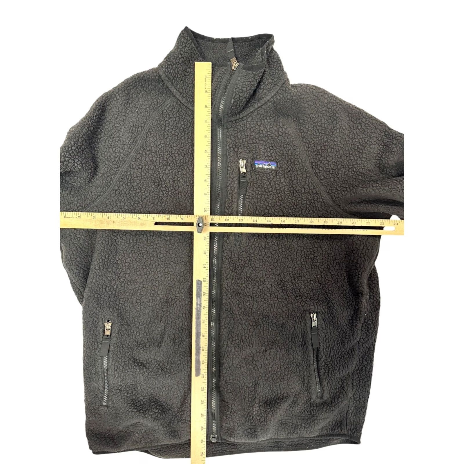 Patagonia VINTAGE Patagonia Men's XL Black Full Zip Retro Pile Jacket Outdoor Sherpa Warm Size US XL / EU 56 / 4 - 3 Thumbnail