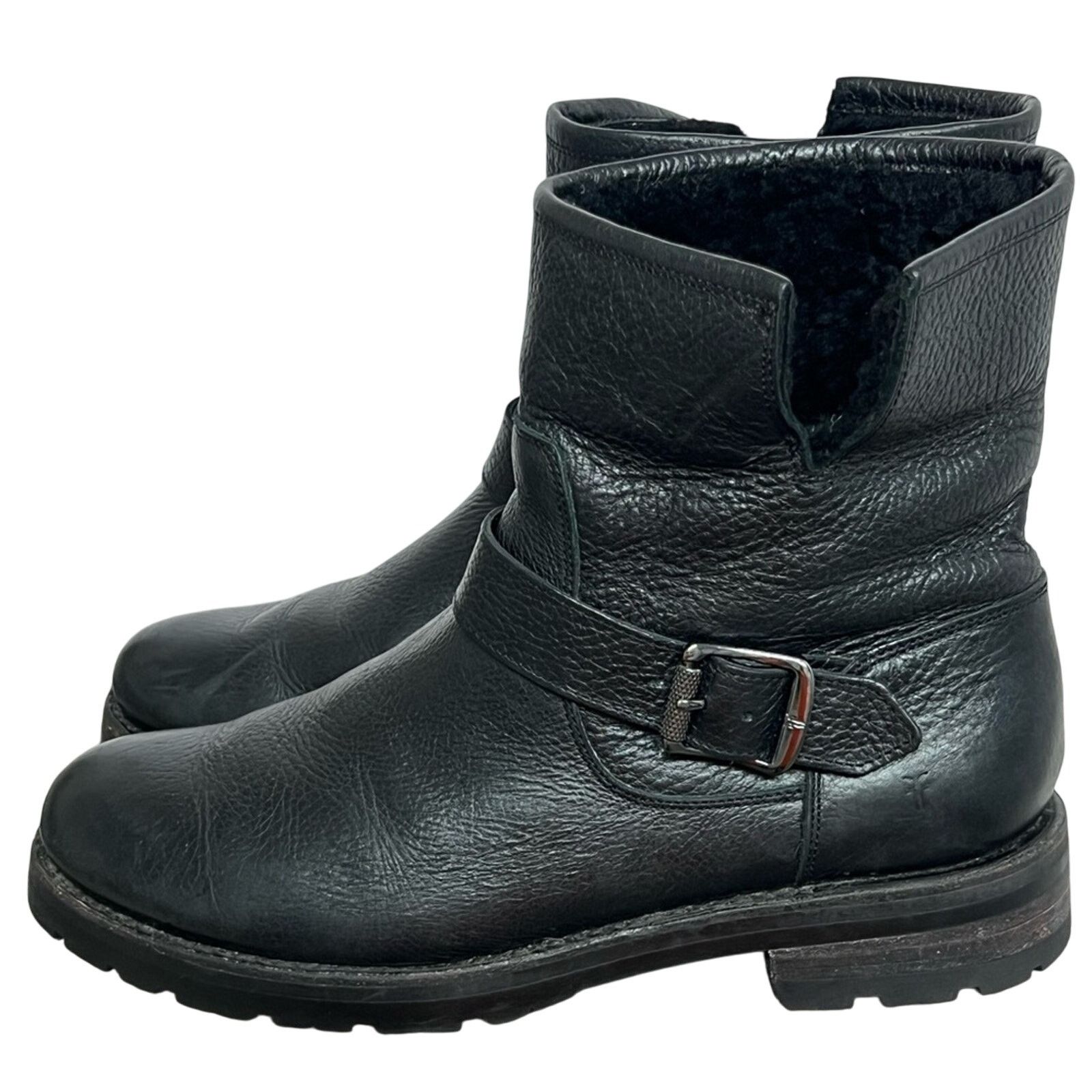 Frye Frye Natalie Engineer Leather Fur Lined Women's Booties sz 9 Size US 9 / IT 39 - 1 Thumbnail
