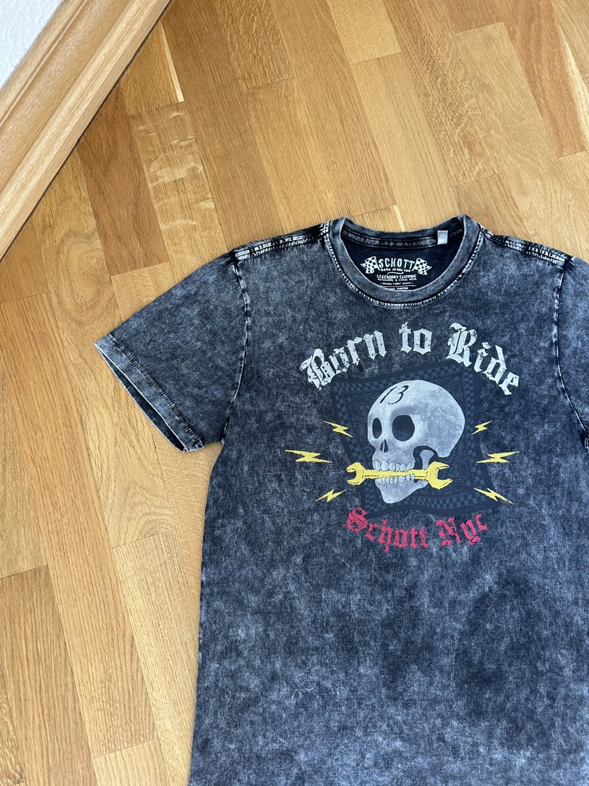 Schott Vintage Schott NYC Born to Ride T-shirt Size US S / EU 44-46 / 1 - 4 Thumbnail