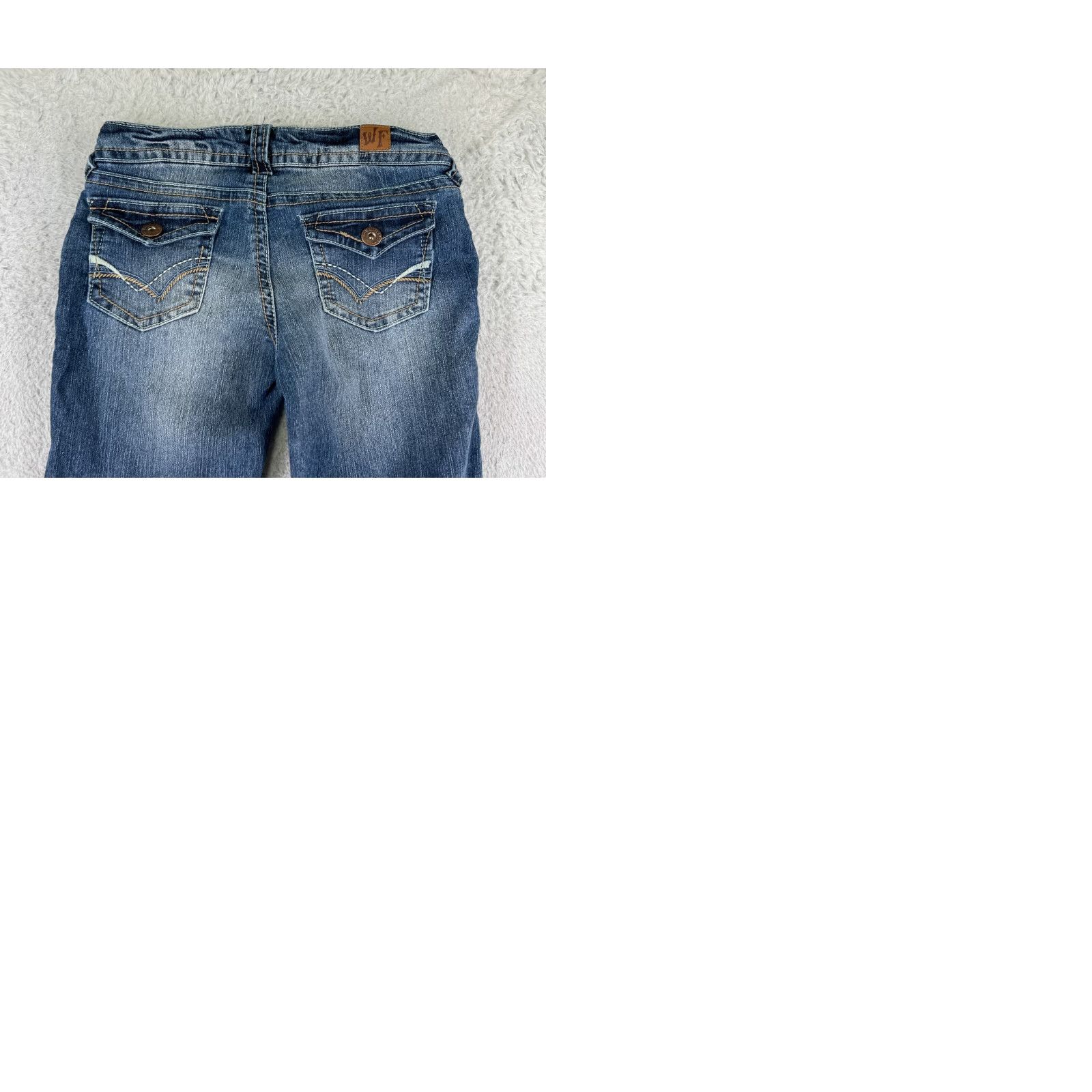 Vintage Wallflower Jeans Jeans Wallflower 5 Blue Denim Flared Ramie Blend 25x32 Womens Regular 5-Pocket Blue (Medium Wash) Vintage N/A Size 27" / US 4 / IT 40 - 10 Thumbnail