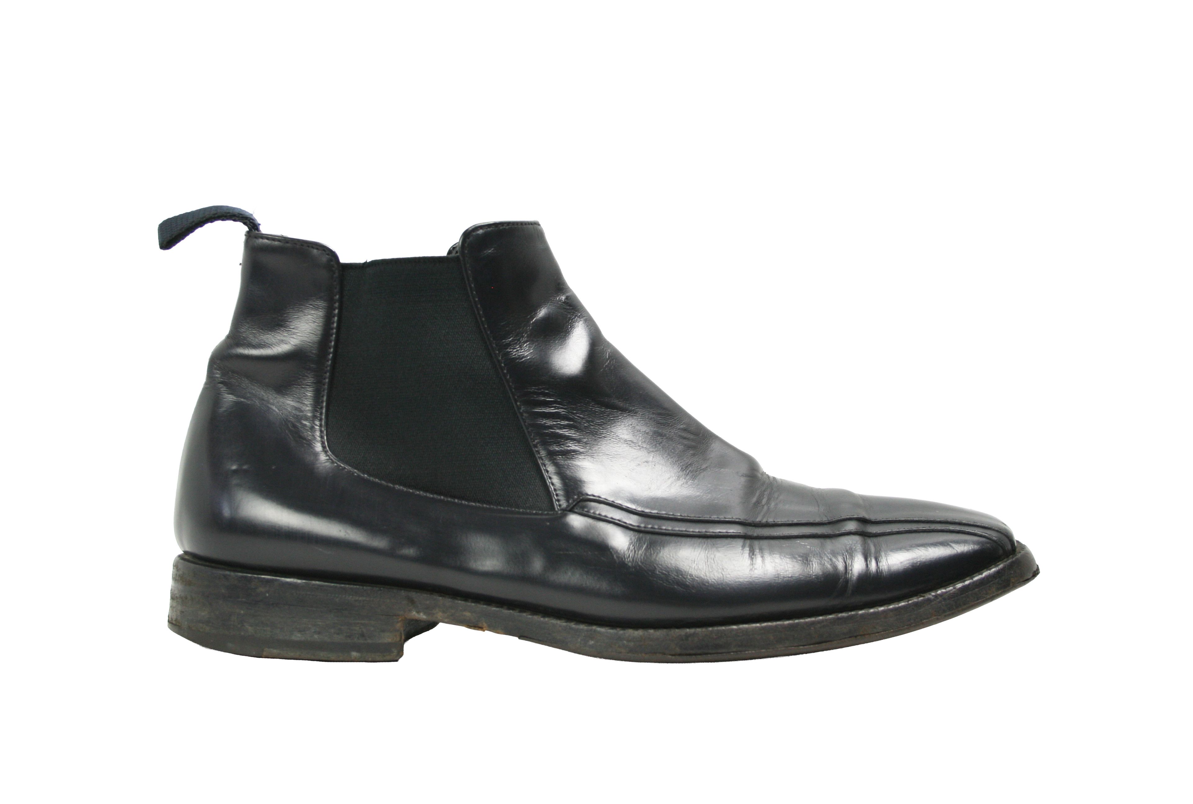 Prada Prada Archive Square Toe Leather Chelsea High Boots Vintage