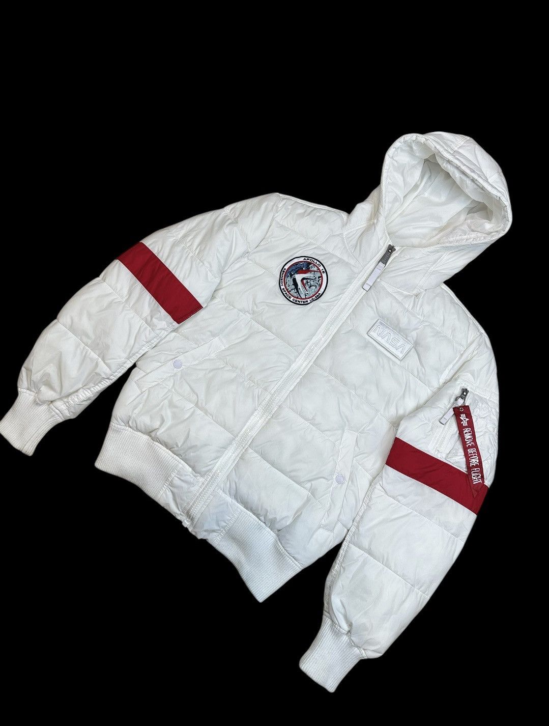 Alpha Industries Nasa Vintage alpha industries nasa puffer jacket white Grailed