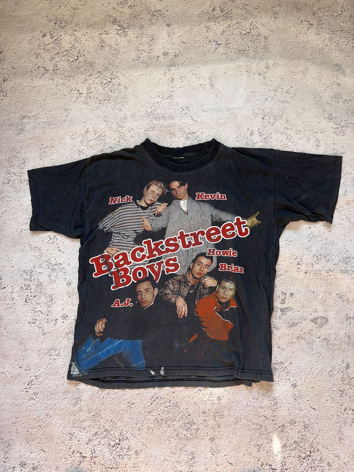 Band Tees × Rap Tees × Vintage Vintage 90s BackStreet Boys Allover Faded Band T Shirt Size US S / EU 44-46 / 1 - 1 Thumbnail
