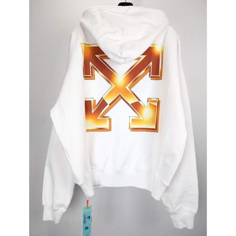 Off-White o1rshd1 Metal Arrow Over Hoodie in White/Orange Size US L / EU 52-54 / 3 - 12 Thumbnail