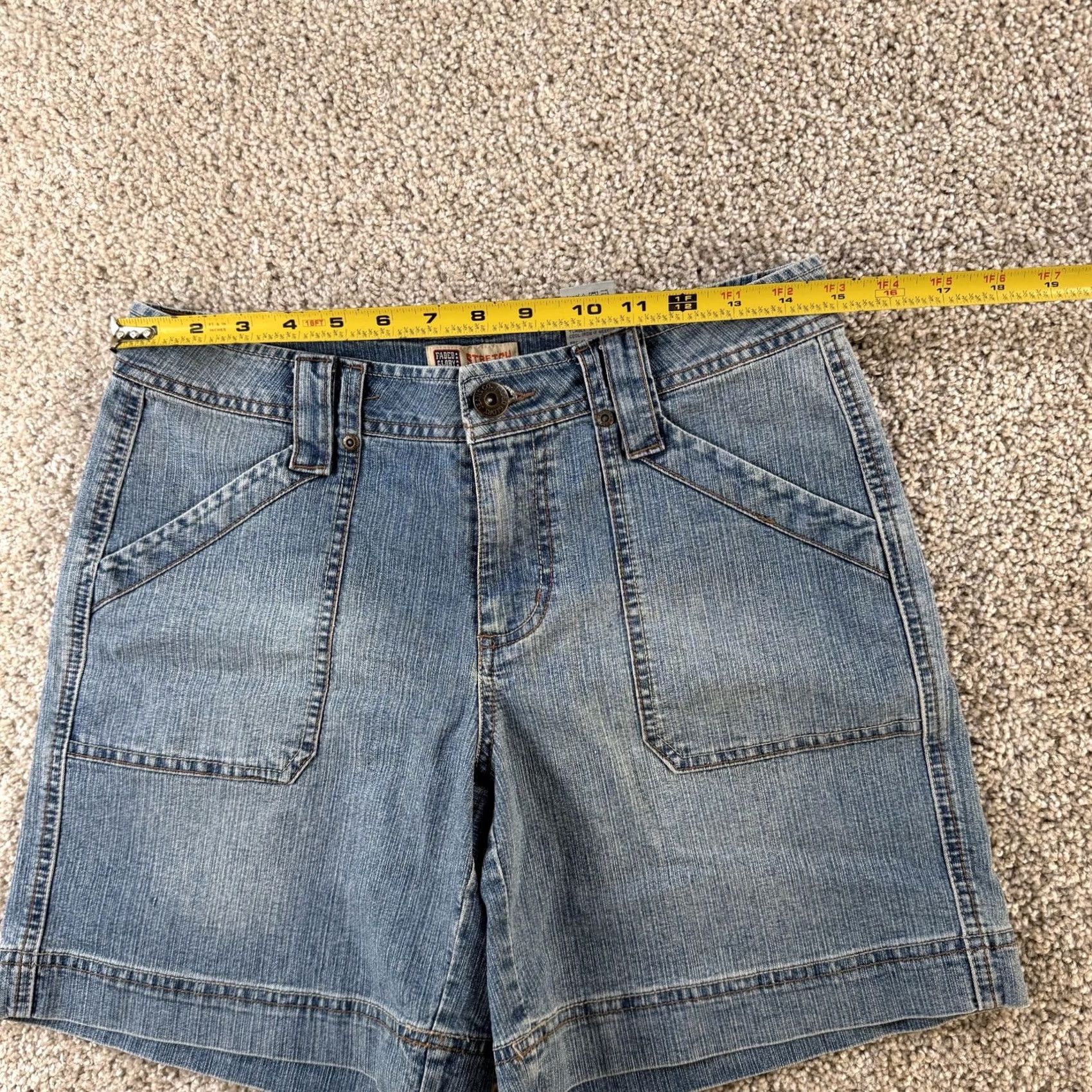 Faded Glory Faded Glory Shorts Womens 4 Blue Denim Utility Pockets Stretch Casual Summer Size 27" / US 4 / IT 40 - 6 Thumbnail