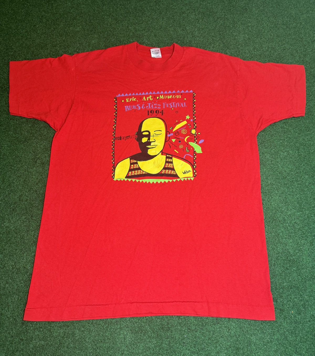 Fruit Of The Loom × Vintage Vtg 90s Blues Jazz Festival Erie Art Museum 1994 T Shirt Size US XL / EU 56 / 4 - 1 Thumbnail