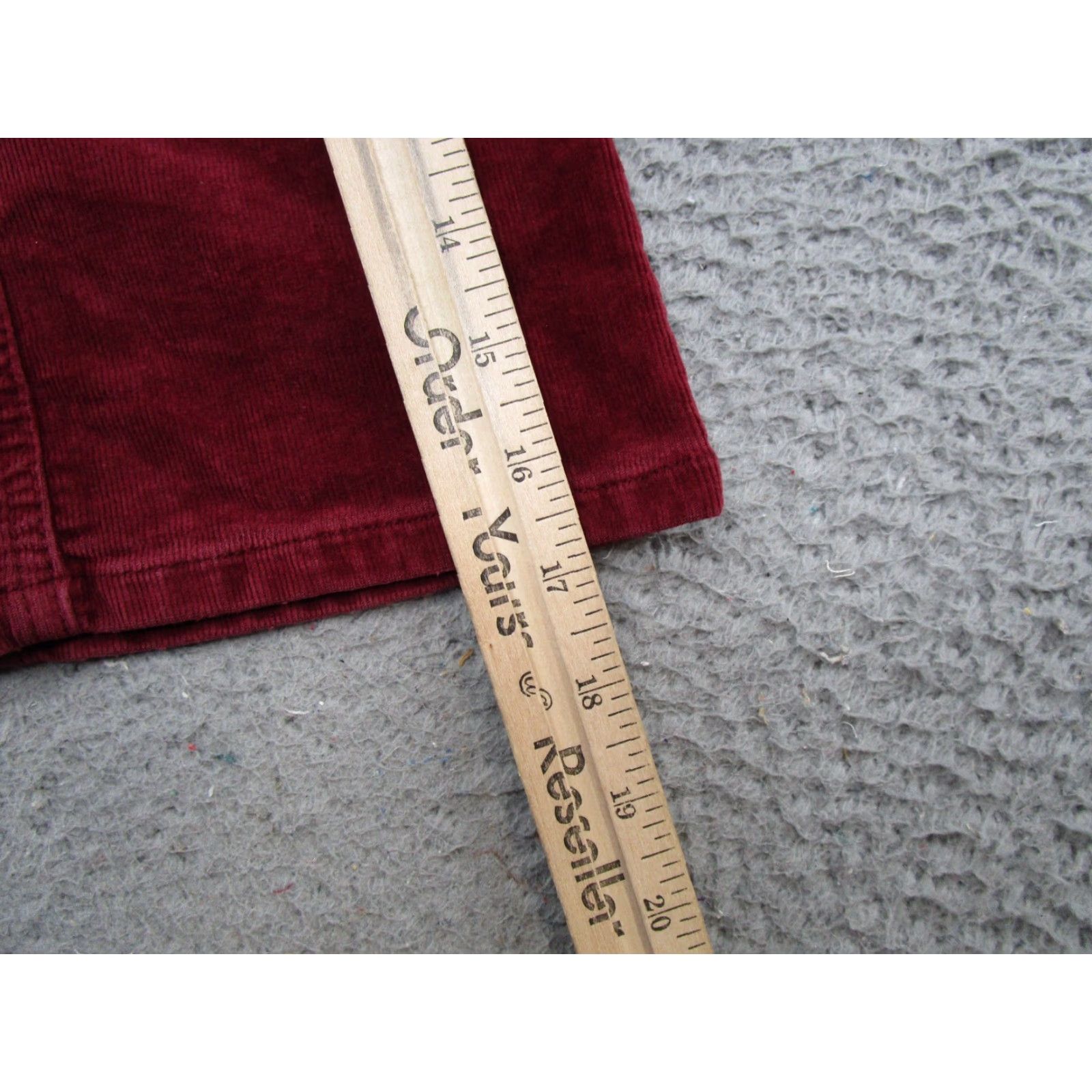 Vintage Maurices A Line Corduroy Button Front Mini Skirt Women's SZ M Preppy Stretch Red Size 32" / US 10 / IT 46 - 6 Thumbnail