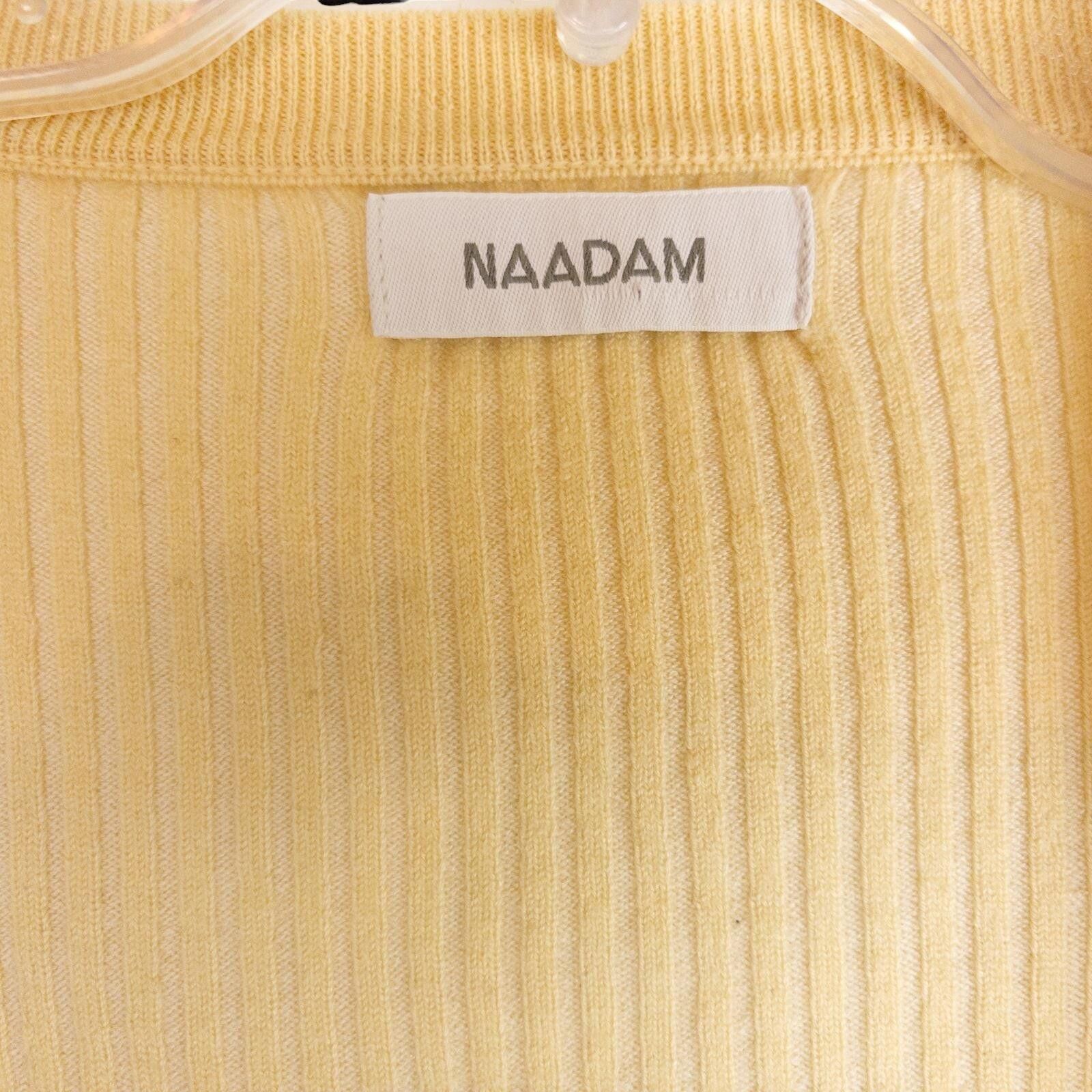 NAADAM Naadam Yellow Cropped Cardigan Top Womens Medium Size M / US 6-8 / IT 42-44 - 8 Thumbnail