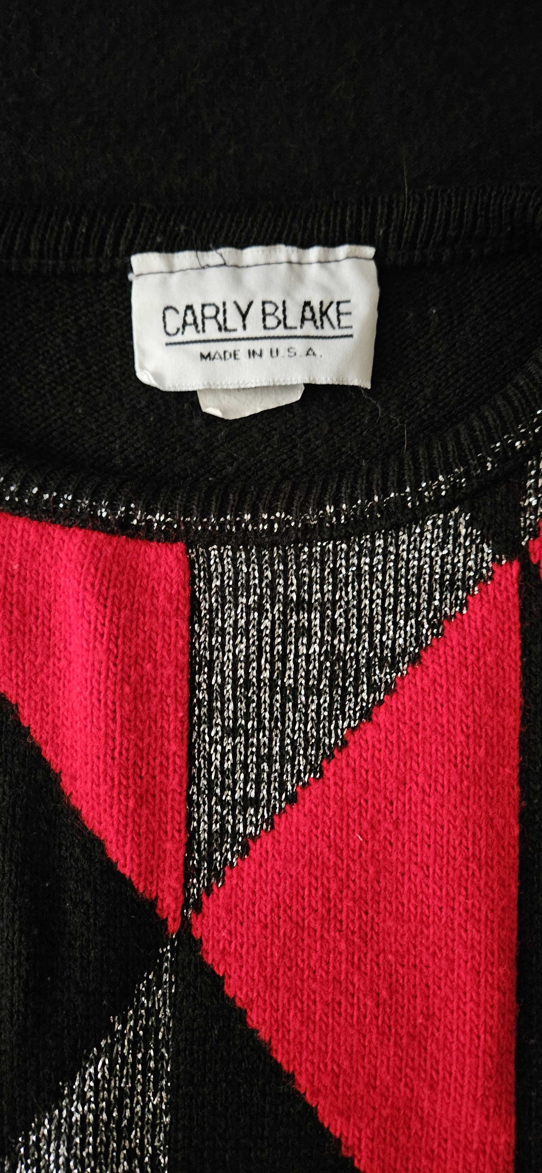 Other Vintage 1990's Carly Blake metallic print sweater Size L / US 10 / IT 46 - 2 Thumbnail