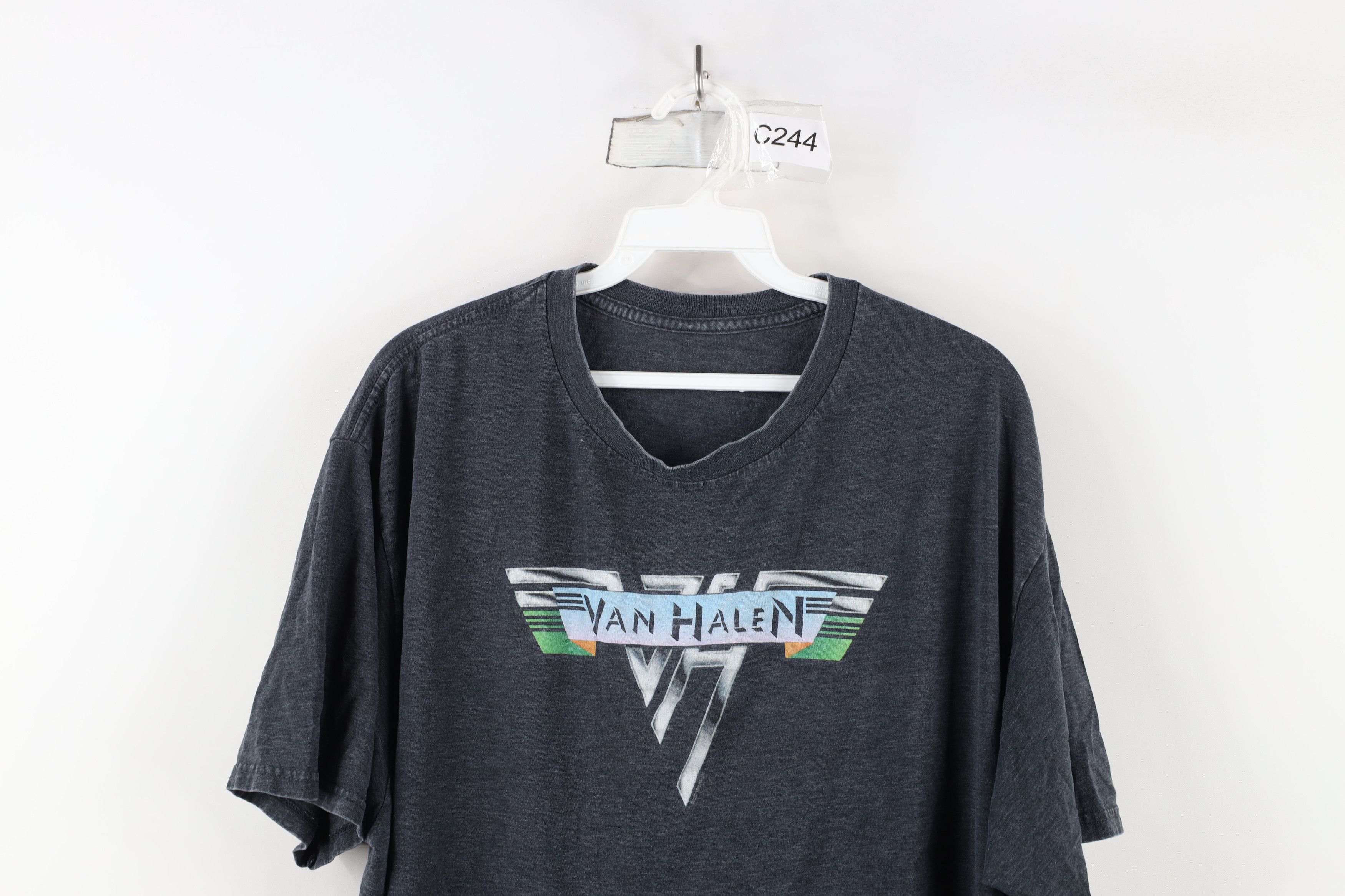 Vintage Retro Y2K Spell Out Van Halen Band Short Sleeve T-Shirt Gray Size US XL / EU 56 / 4 - 2 Thumbnail