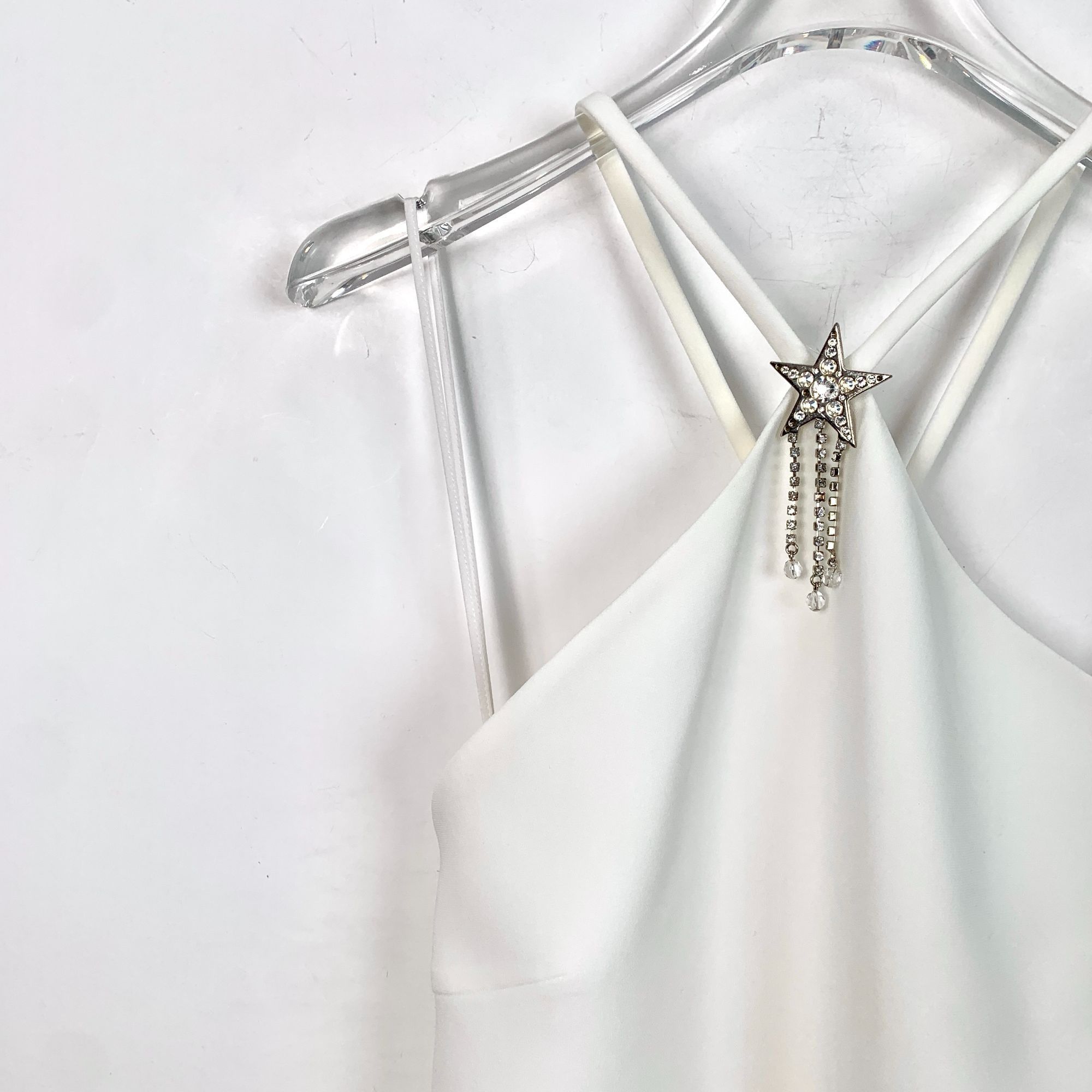 Miu Miu Miu Miu Ivory Sleeveless Dress With Star Embellishment & Cro Size S / US 4 / IT 40 - 3 Thumbnail