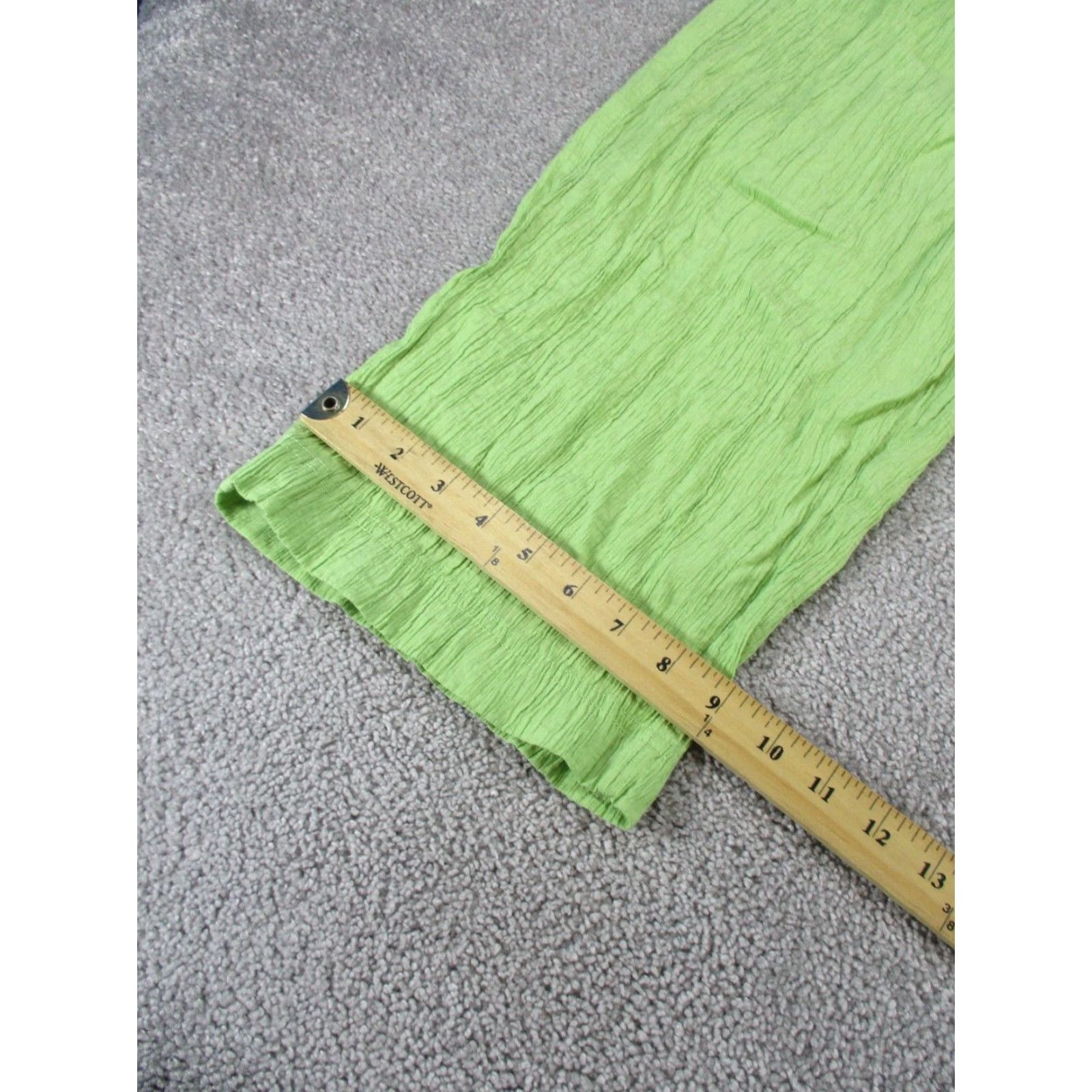 Madewell Madewell Pants Womens 2XL Crinkled Crepe Straight Leg Crop Green Size 40" / US 18 - 4 Thumbnail