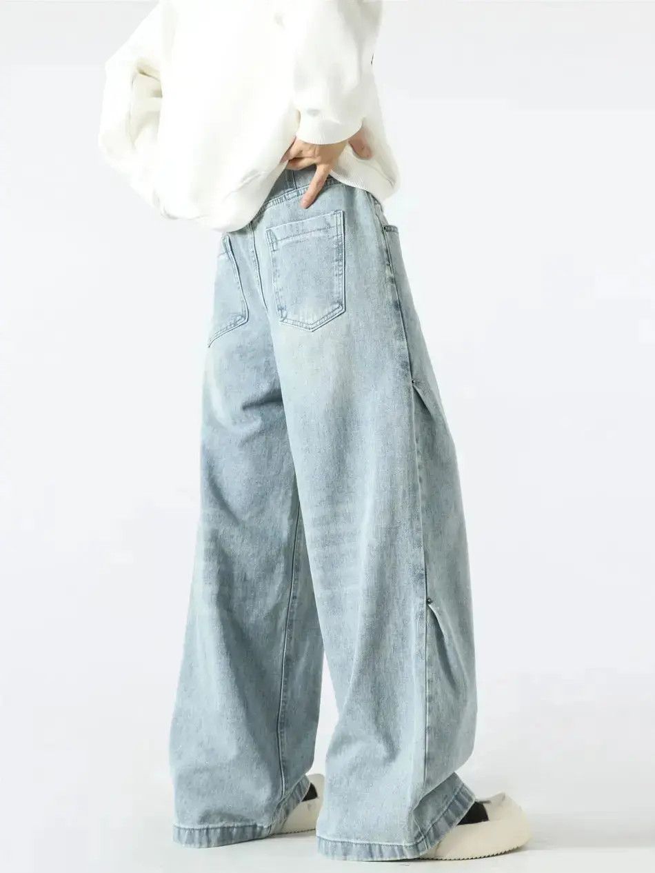 Japanese Brand Retro loose wide leg slightly flared jeans Size US 32 / EU 48 - 3 Thumbnail