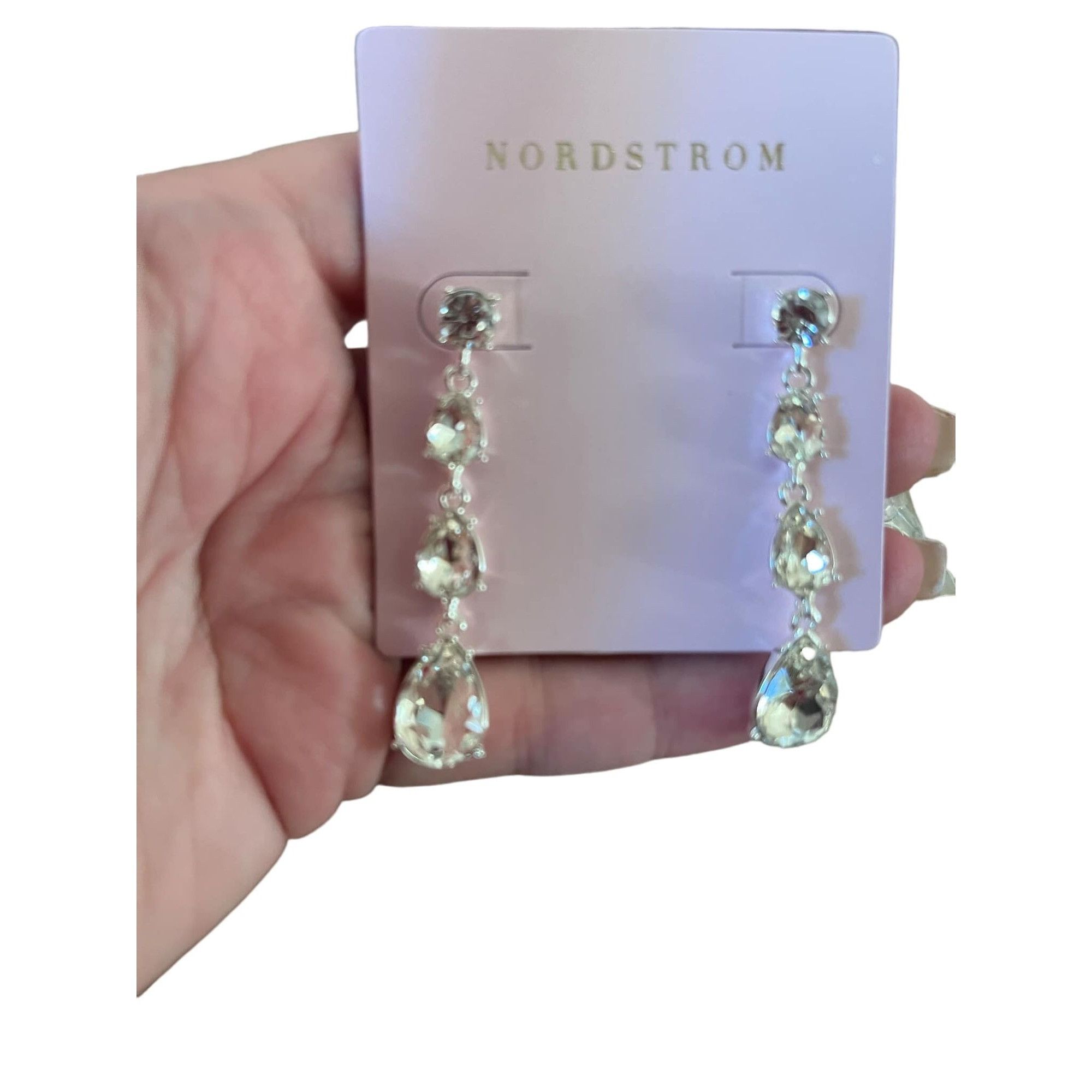 Bloomingdale's Bloomingdale’s Crystal Tear Drops Fashion Earrings. 2 pairs Size ONE SIZE - 1 Thumbnail