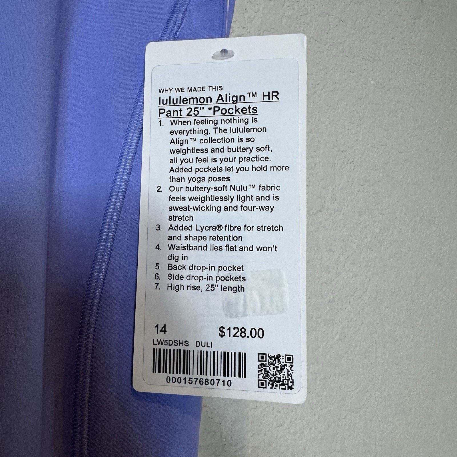 Lululemon Lululemon Align HR Pant Pockets 25” Dusty Lilac Purple 14 Size 36" / US 14 / IT 50 - 3 Thumbnail