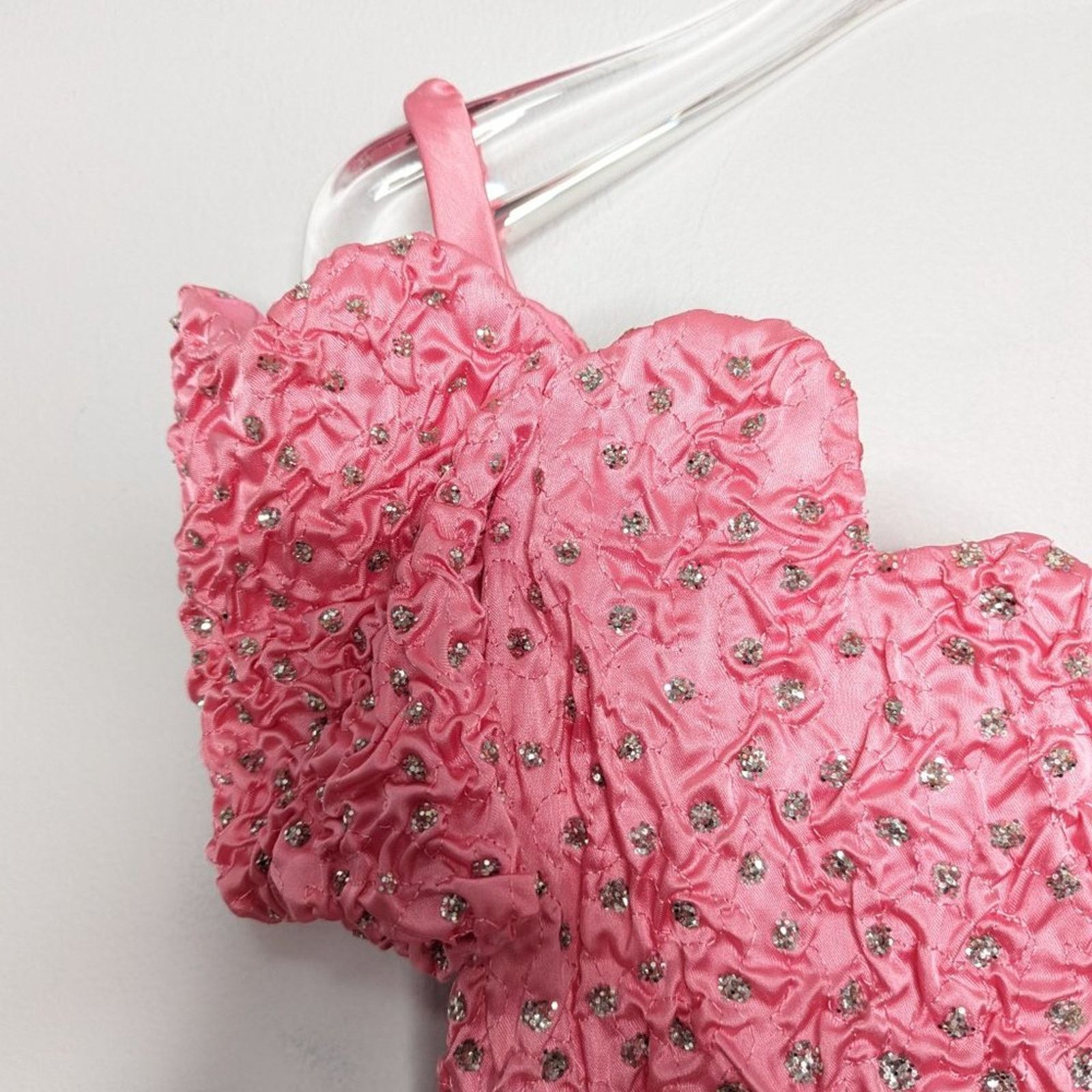 Vintage Vintage Zum Zum Pink Off The Shoulder Mini Glitter Polka Dot Size S / US 4 / IT 40 - 6 Thumbnail