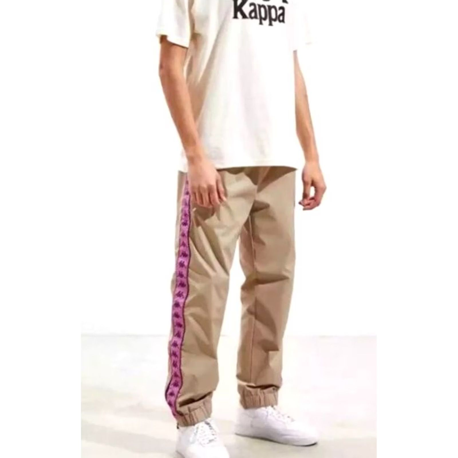 Kappa NEW Kappa Banda Logo Wind Pant Joggers Unisex SZ Small Urban Outfitters Zip Ankle Size US 29 - 2 Thumbnail