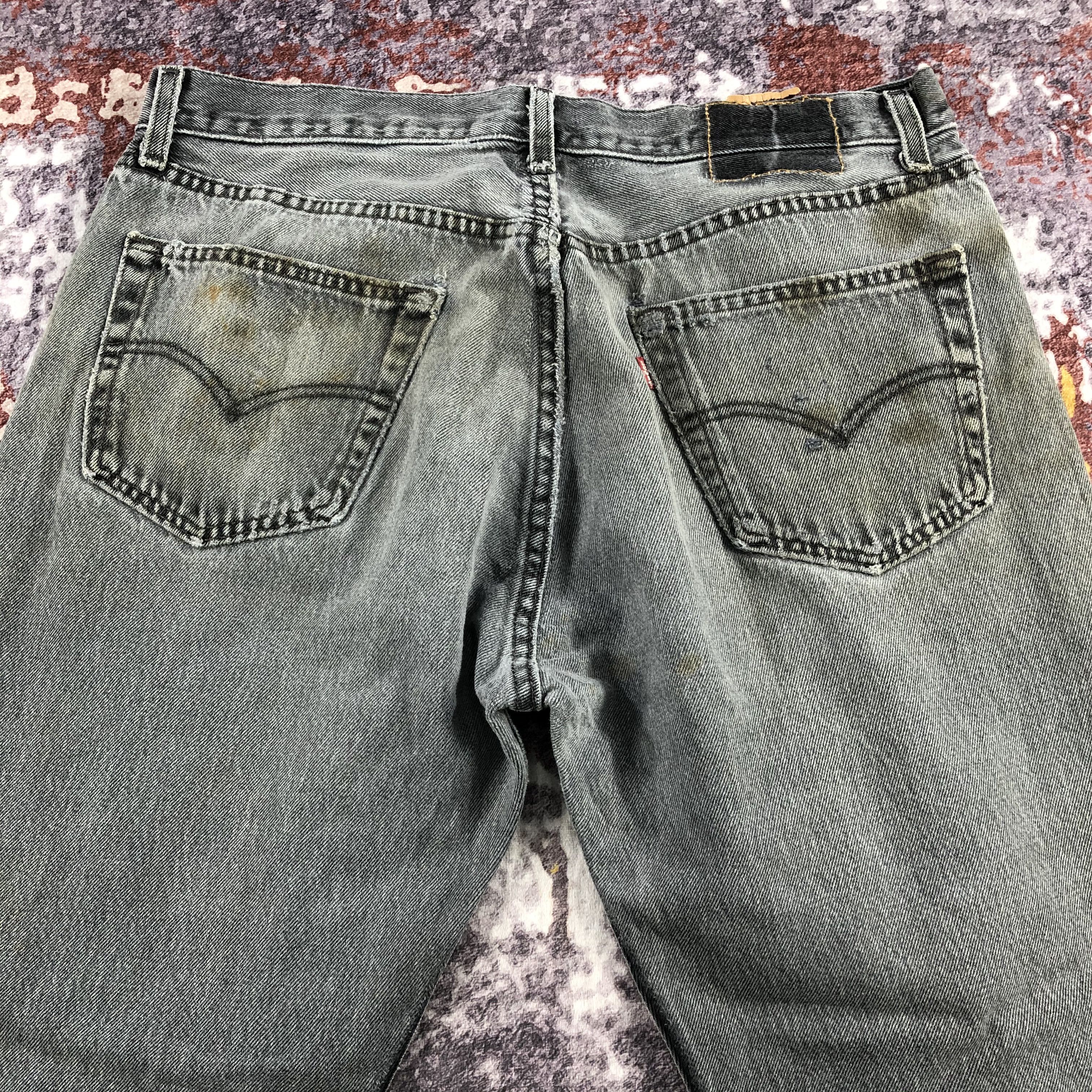 Levi's Vintage 90s Levis 501 Faded Black Jeans-JM2500 Size US 35 - 5 Thumbnail