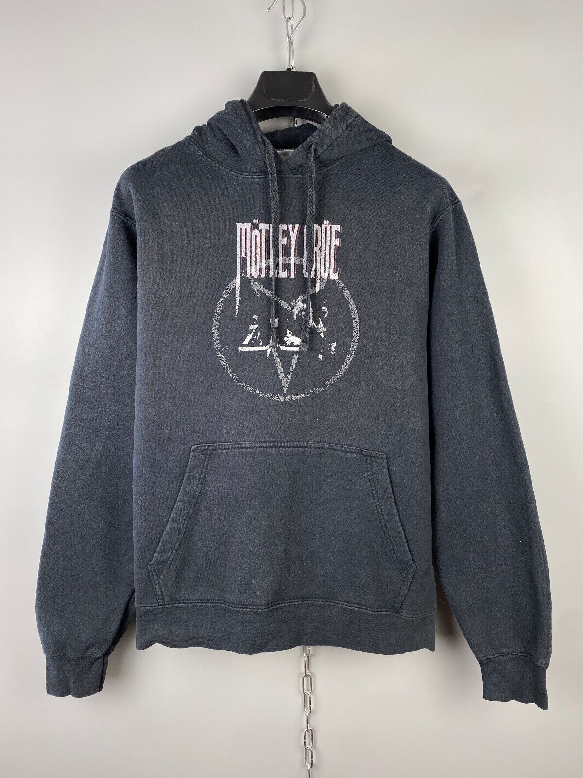 Vintage Motley Crue Rock Band Metal Faded Hoodie