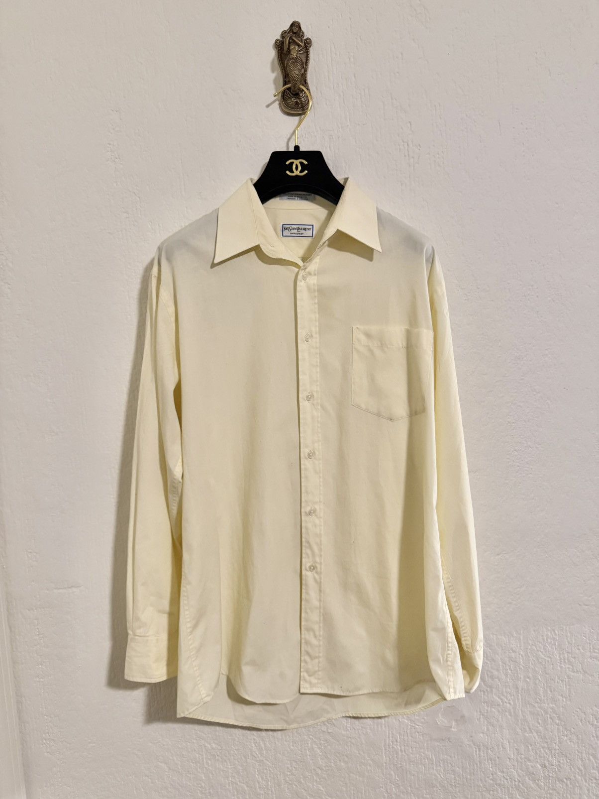 Yves Saint Laurent Vintage YSL mens button down formal shirt Size US XL / EU 56 / 4 - 1 Thumbnail
