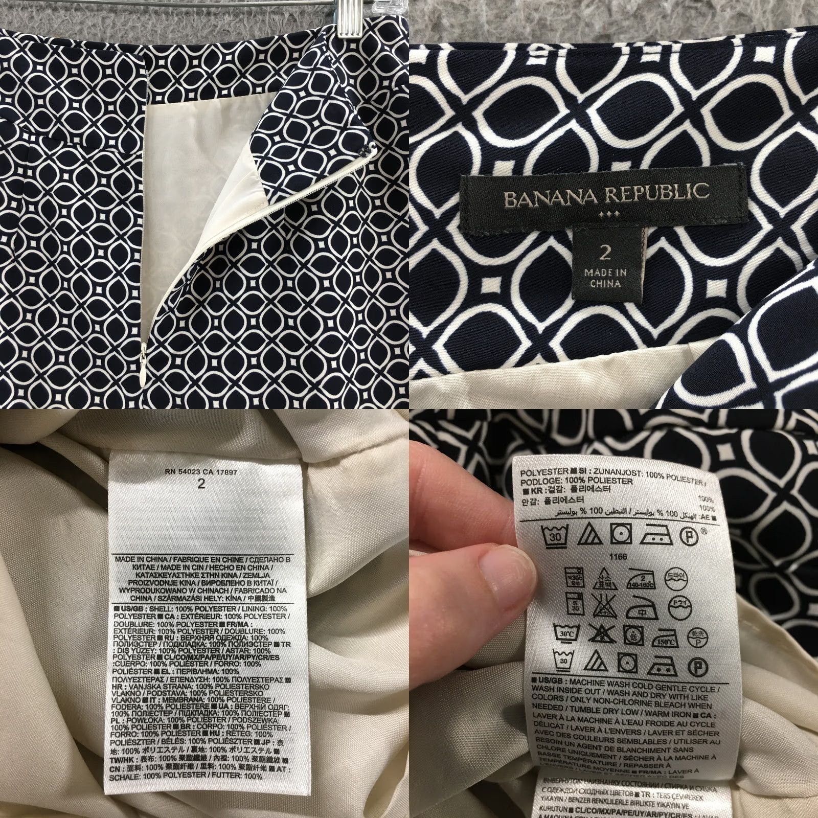 Banana Republic Banana Republic Mini Skirt Womens 2 Multicolor Floral Print Flat Front Zip Short Size 26" / US 2 / IT 38 - 9 Thumbnail