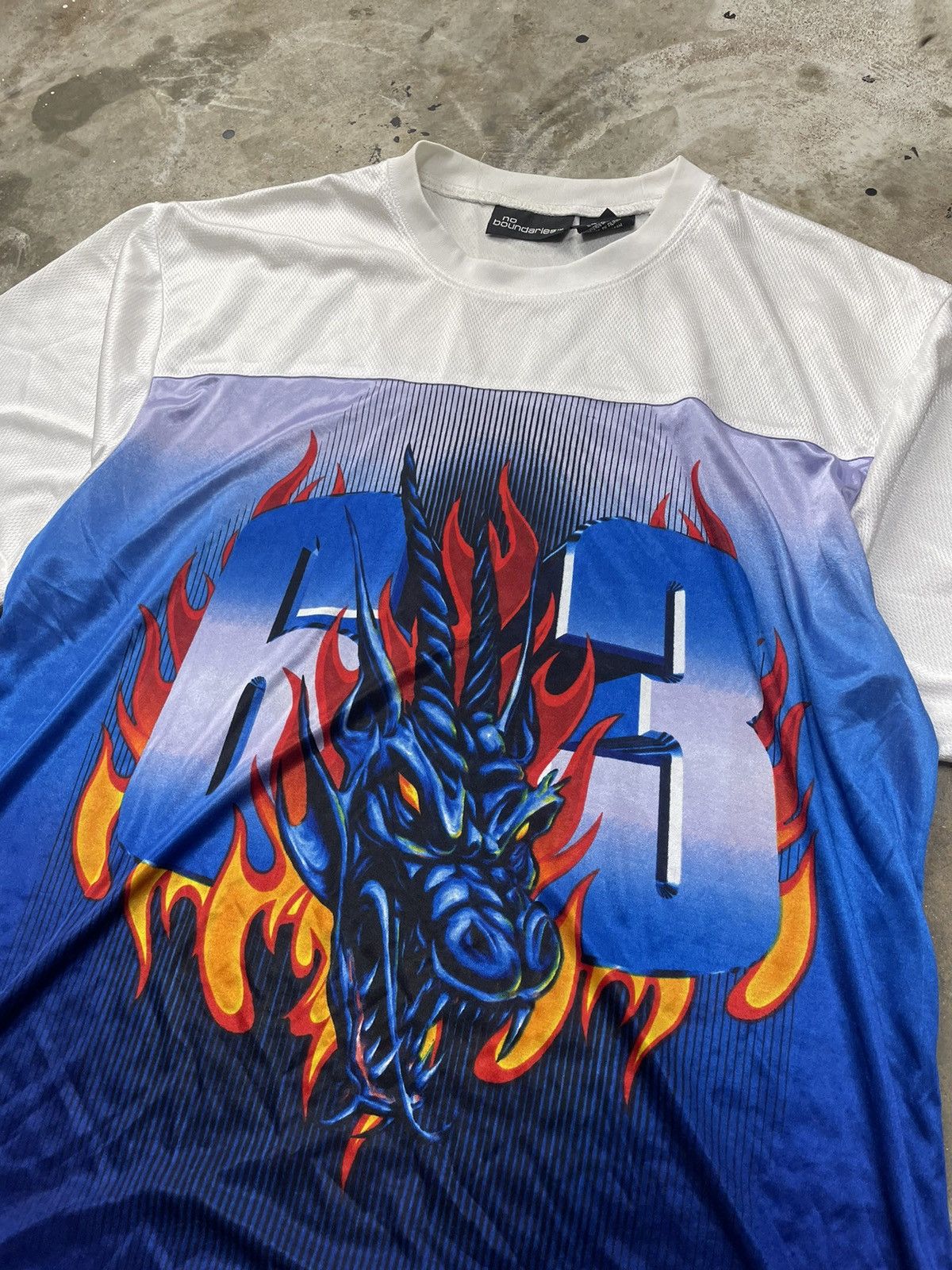 Vintage Y2K Dragon Flame Jersey Size US L / EU 52-54 / 3 - 2 Thumbnail
