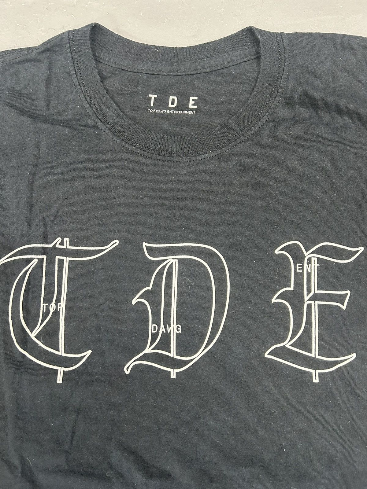 Rap Tees Crazy Y2K Essential Black TDE Kendrick Lamar Script T-Shirt Size US L / EU 52-54 / 3 - 3 Thumbnail