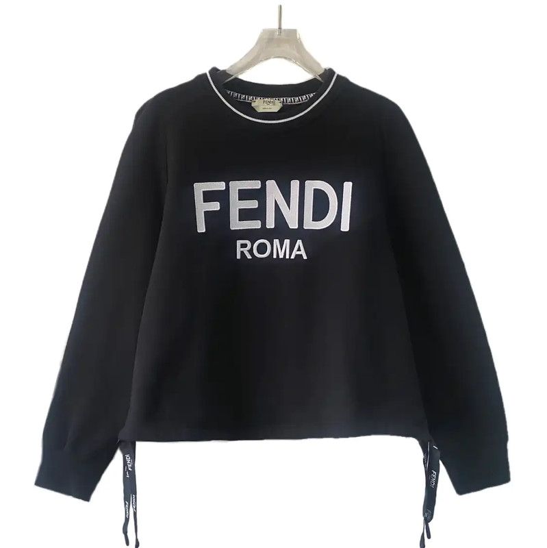 Fendi Fendi Black Cotton Women's Sweatshirt 0089 Size M / US 6-8 / IT 42-44 - 1 Thumbnail