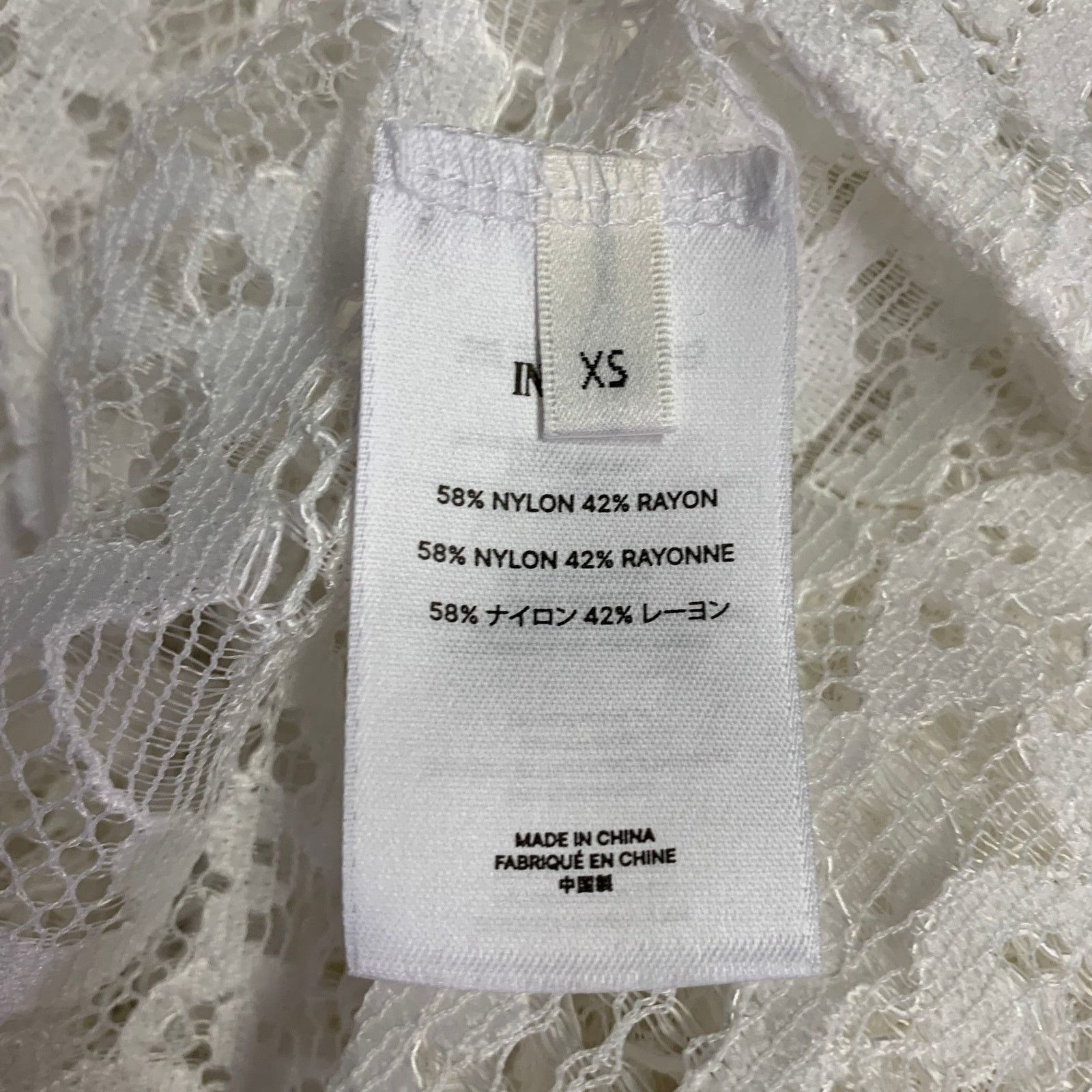 Other INTERIOR Size XS Off White Nylon Blend Lace Shirt Pants Set Size XS / US 0-2 / IT 36-38 - 7 Thumbnail