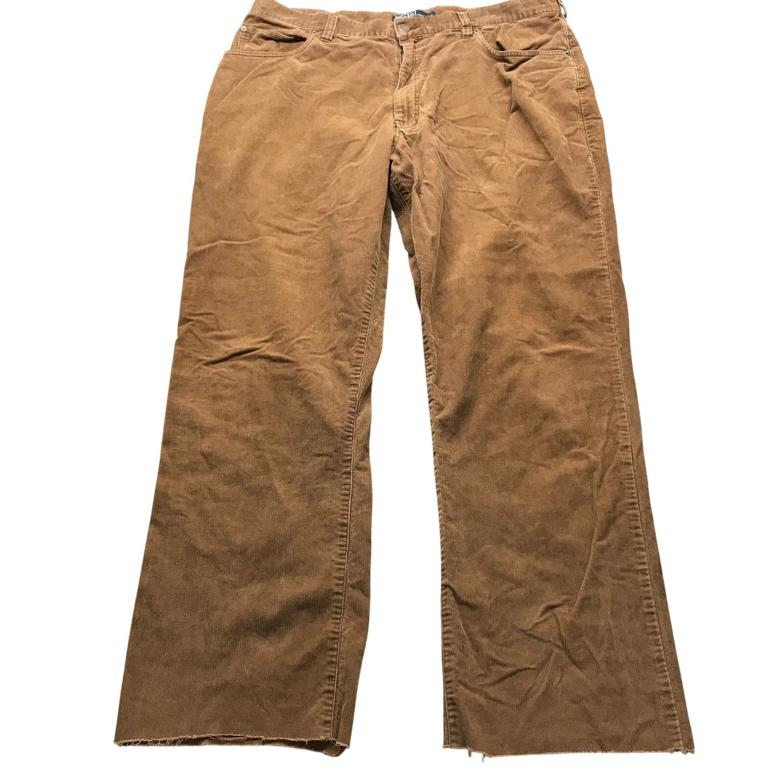Polo Ralph Lauren Vintage Polo Ralph Lauren Corduroy Raw Hem Pants Mens 38x28 Size US 38 / EU 54 - 1 Thumbnail