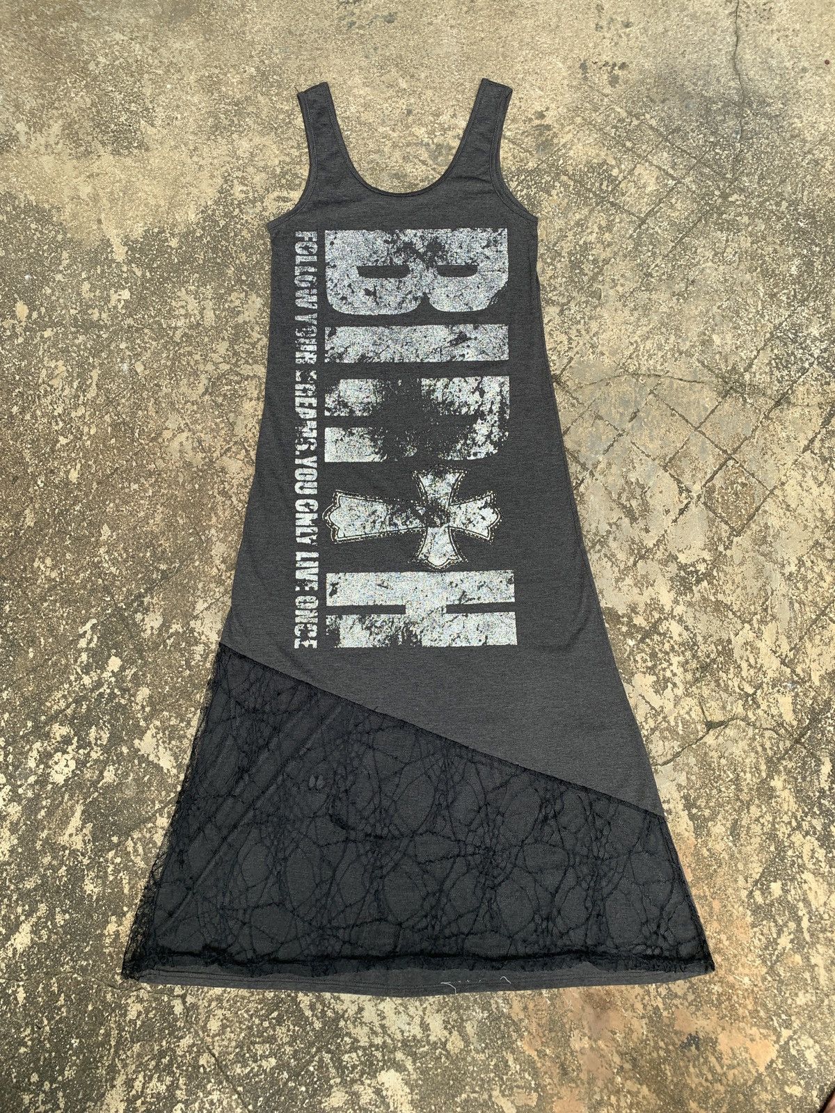 14th Addiction × 20471120 × Japanese Brand y2k Rich or Die Goth Cross Avant Garde Tank Style Long Dress Size S / US 4 / IT 40 - 1 Thumbnail