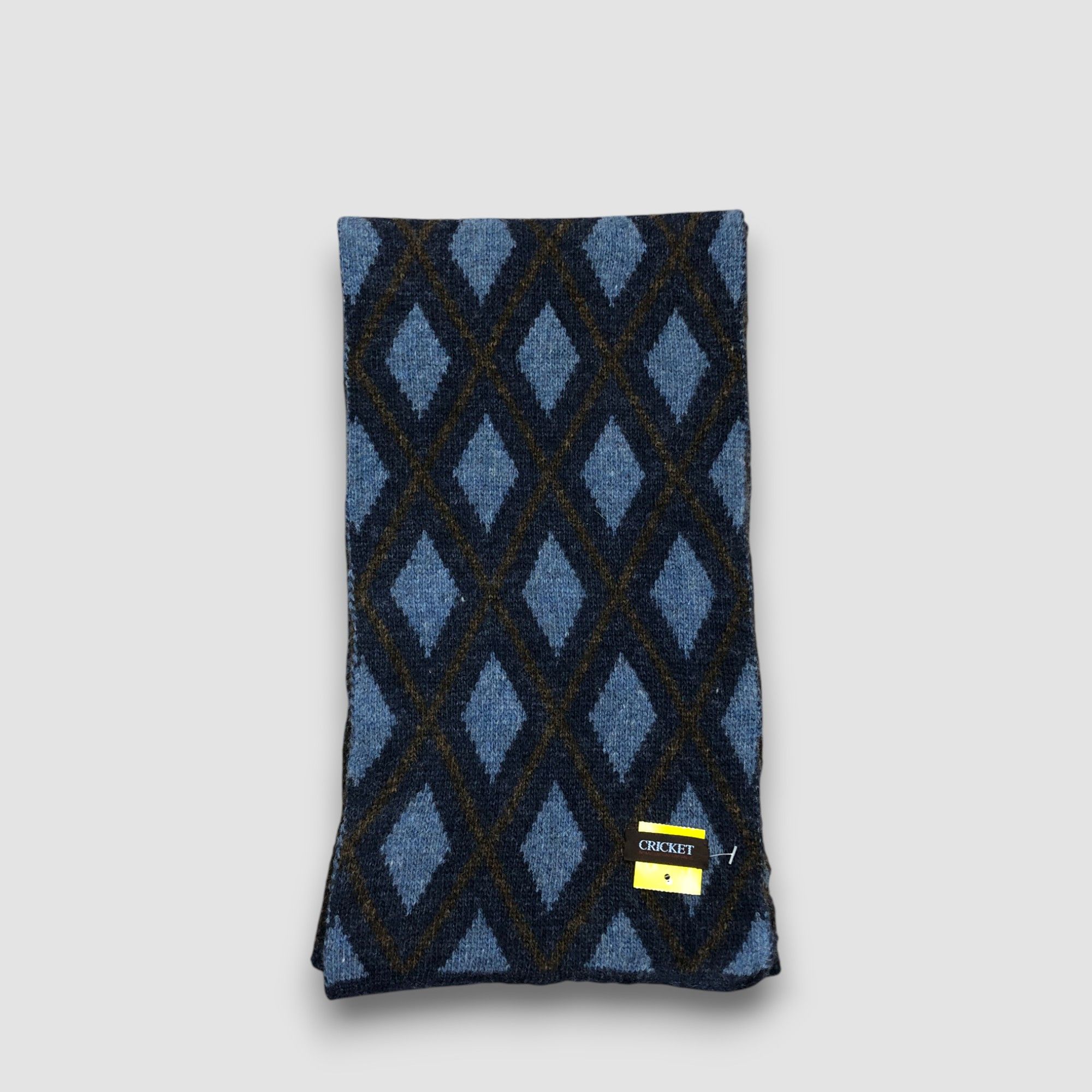 Japanese Brand Vintage Cricket Scarf Muffler Argyle Wool Knit Neck Scarves Size ONE SIZE - 2 Thumbnail