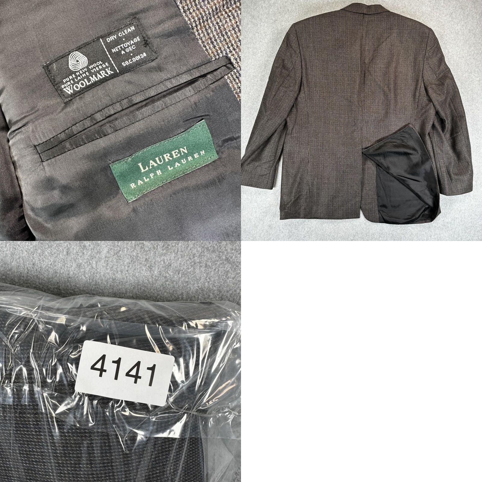 Ralph Lauren Lauren Ralph Lauren Sport Coat Mens 44R Brown Check Wool Two Button Blazer/Coat (Macy's) Size 44R - 9 Thumbnail